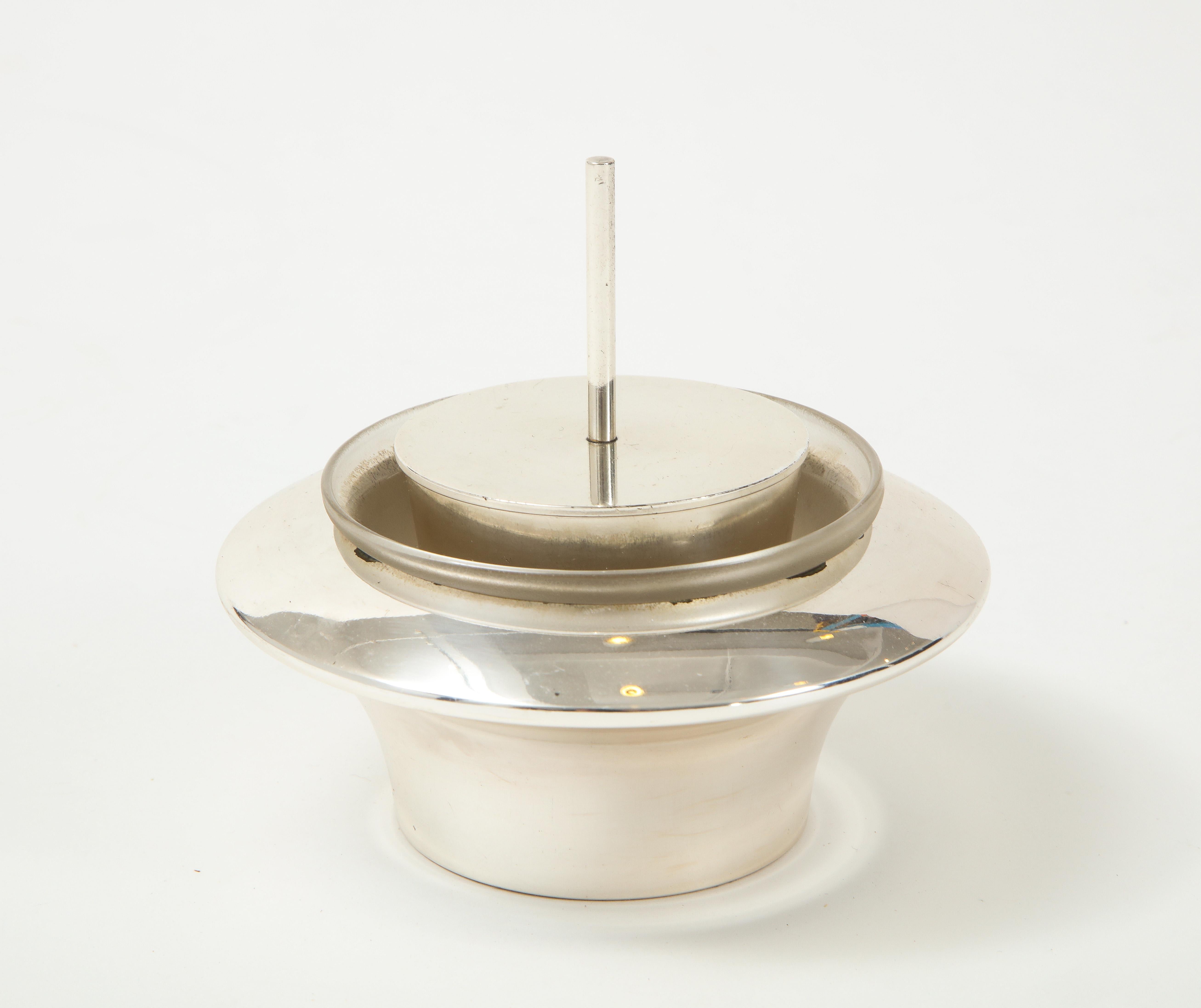 Modern Lino Sabattini, Christofle Silver Plate Caviar Server