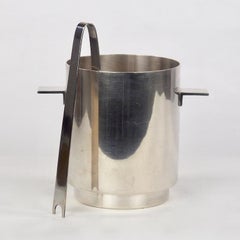Lino Sabattini for Christofle Ice Bucket and Tongs, 1970s