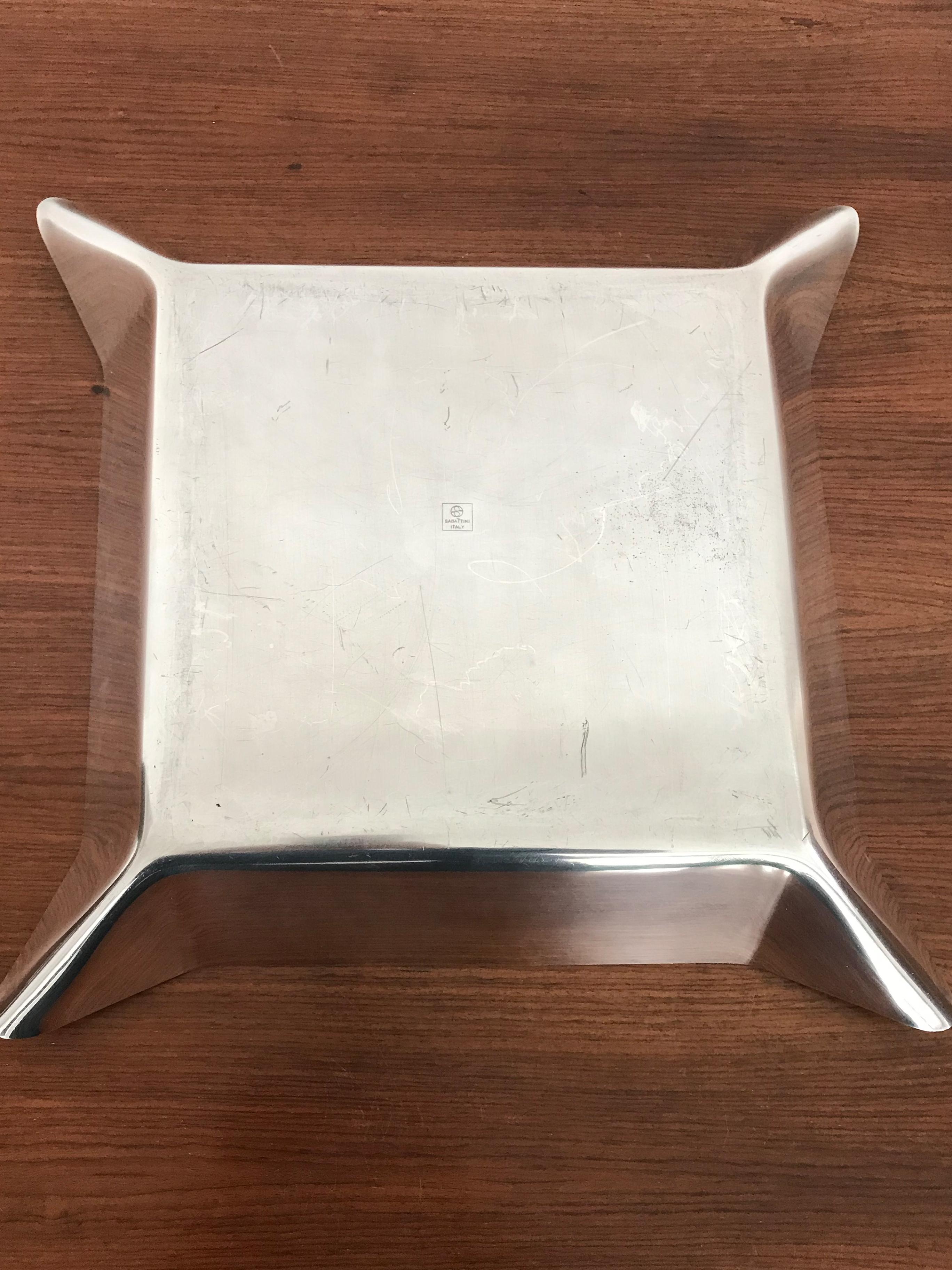 Centro de mesa italiano de mediados de siglo Lino Sabattini chapado en plata 