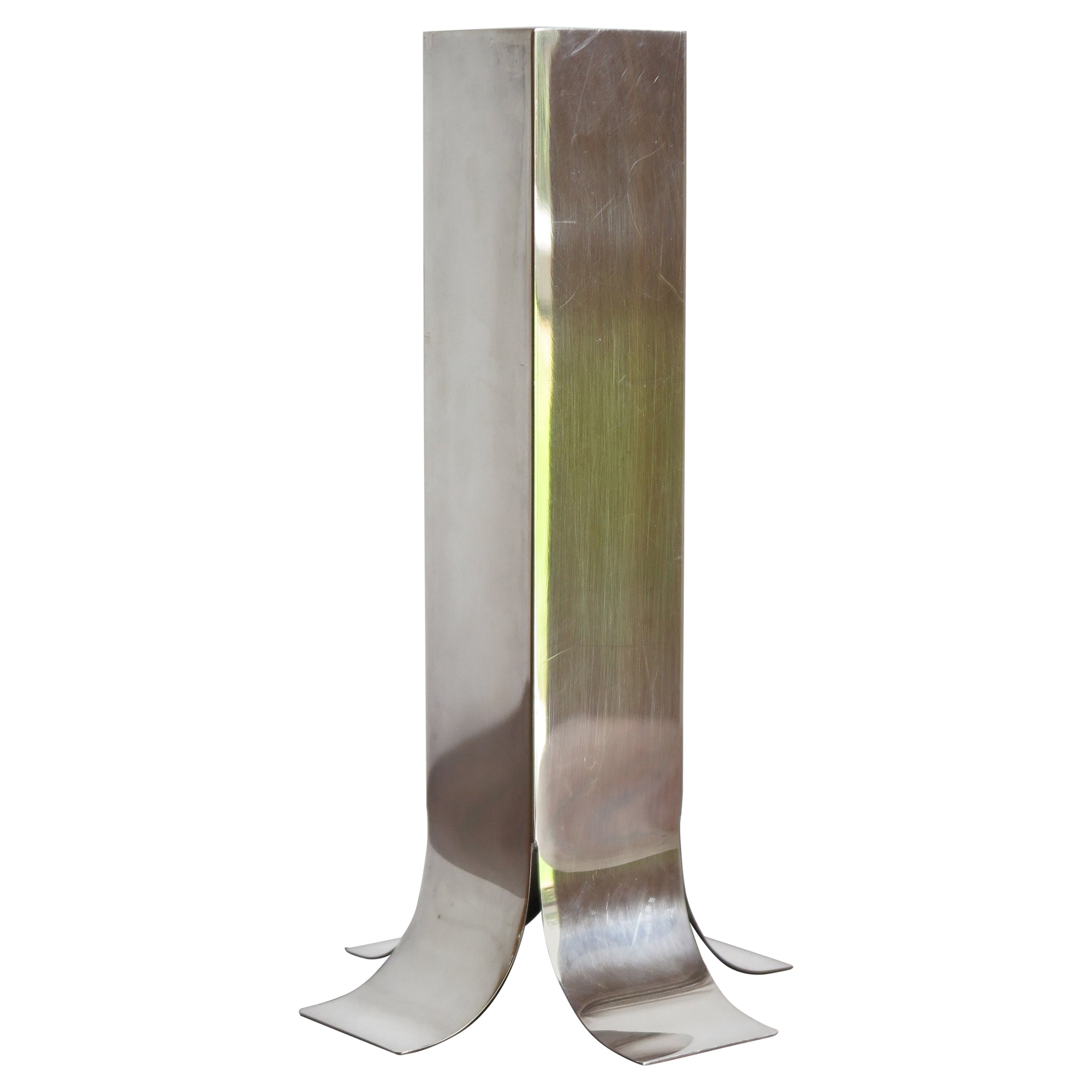 Lino Sabattini Italian Silver Plate "Stele" Vase for Argenterie Sabattini, 1963