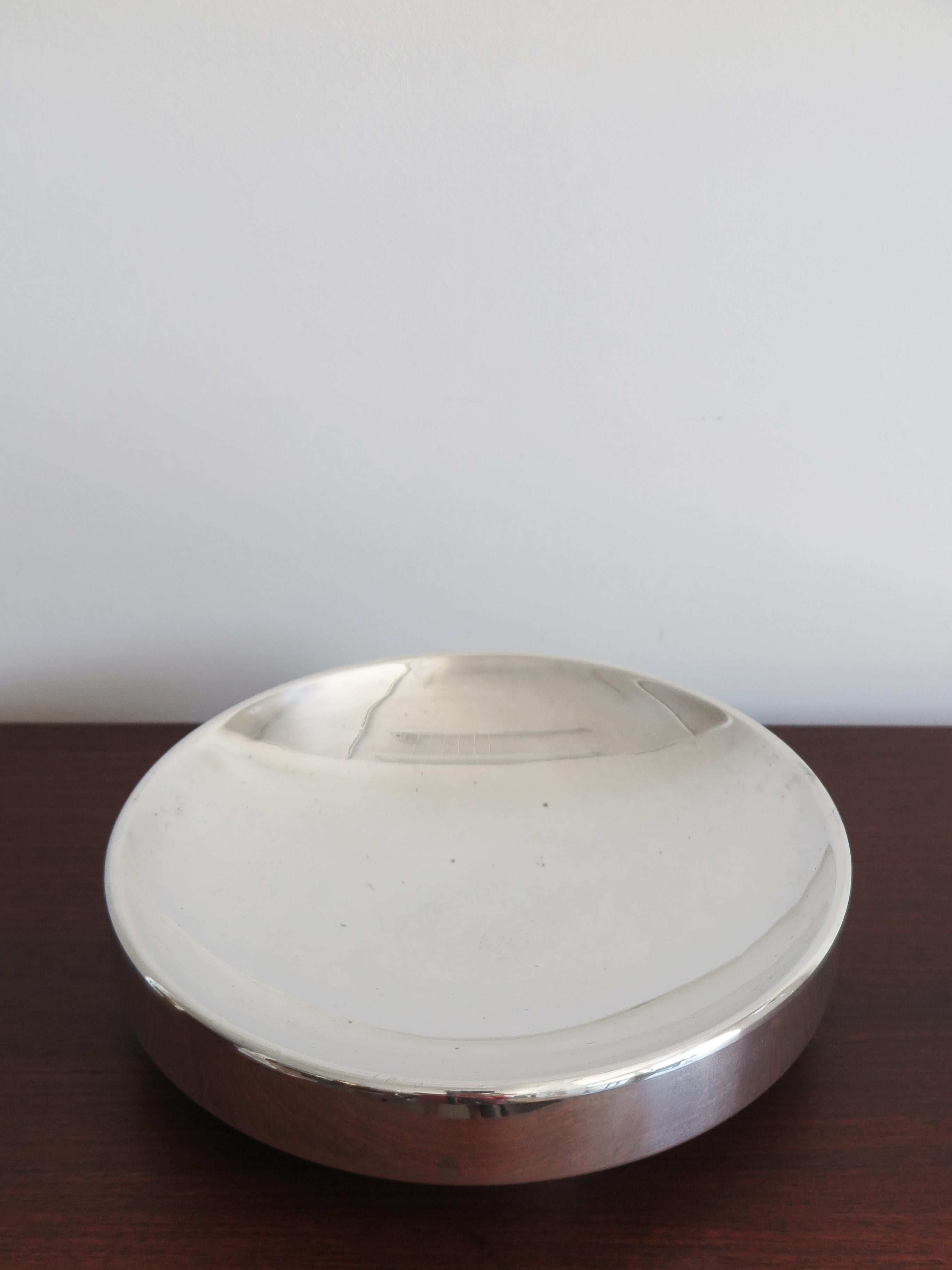 Modern Lino Sabattini Italian Silver-Plated Centerpiece or Box Bowl 1970s