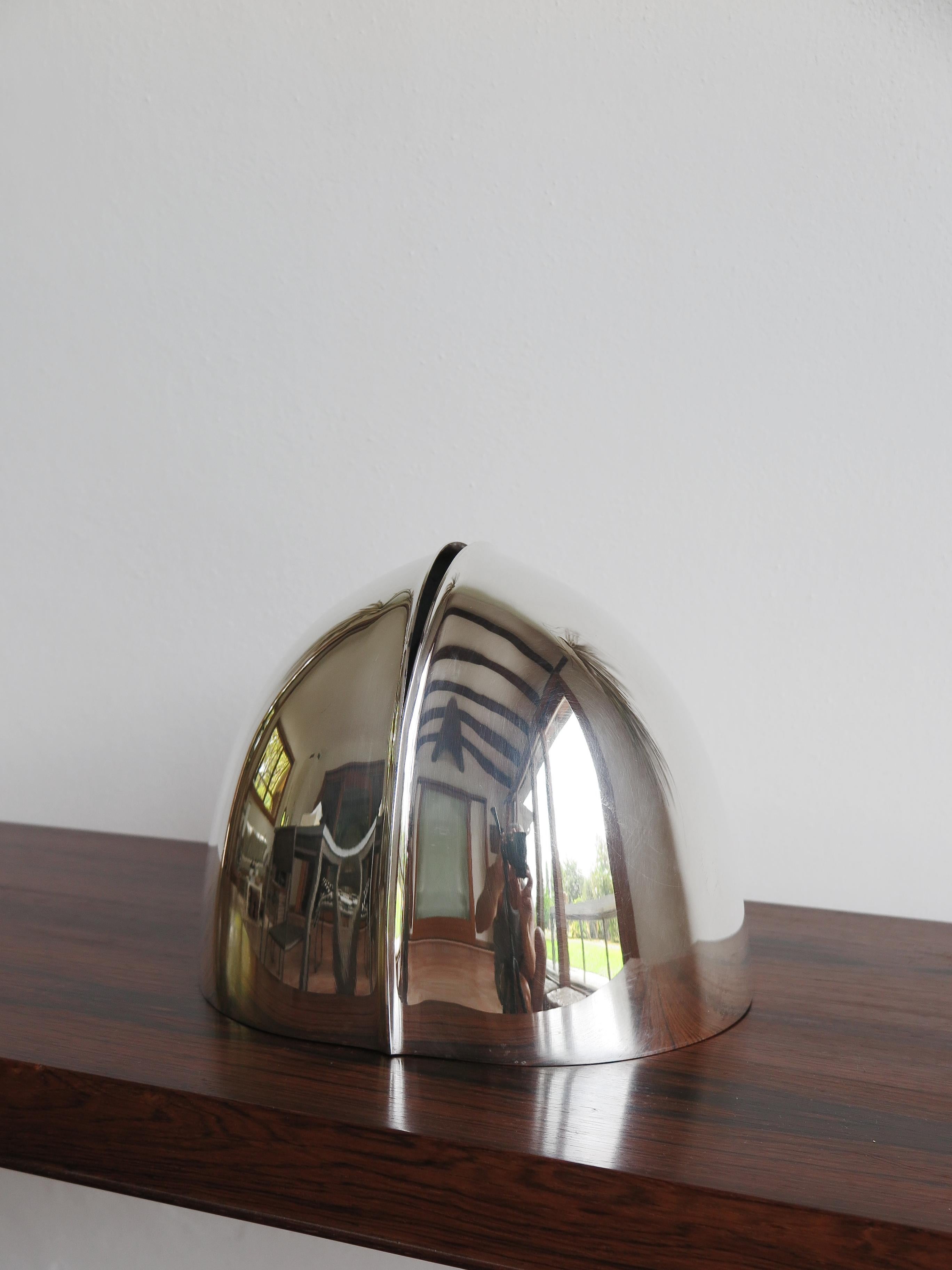 Post-Modern Lino Sabattini Italian Silver-Plated Metal Sculpture Vase, 1970s