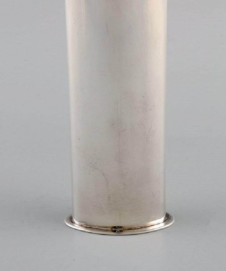 Italian Lino Sabattini, Italiy, Modernist Vase in Silver Plated Metal, 1960s For Sale