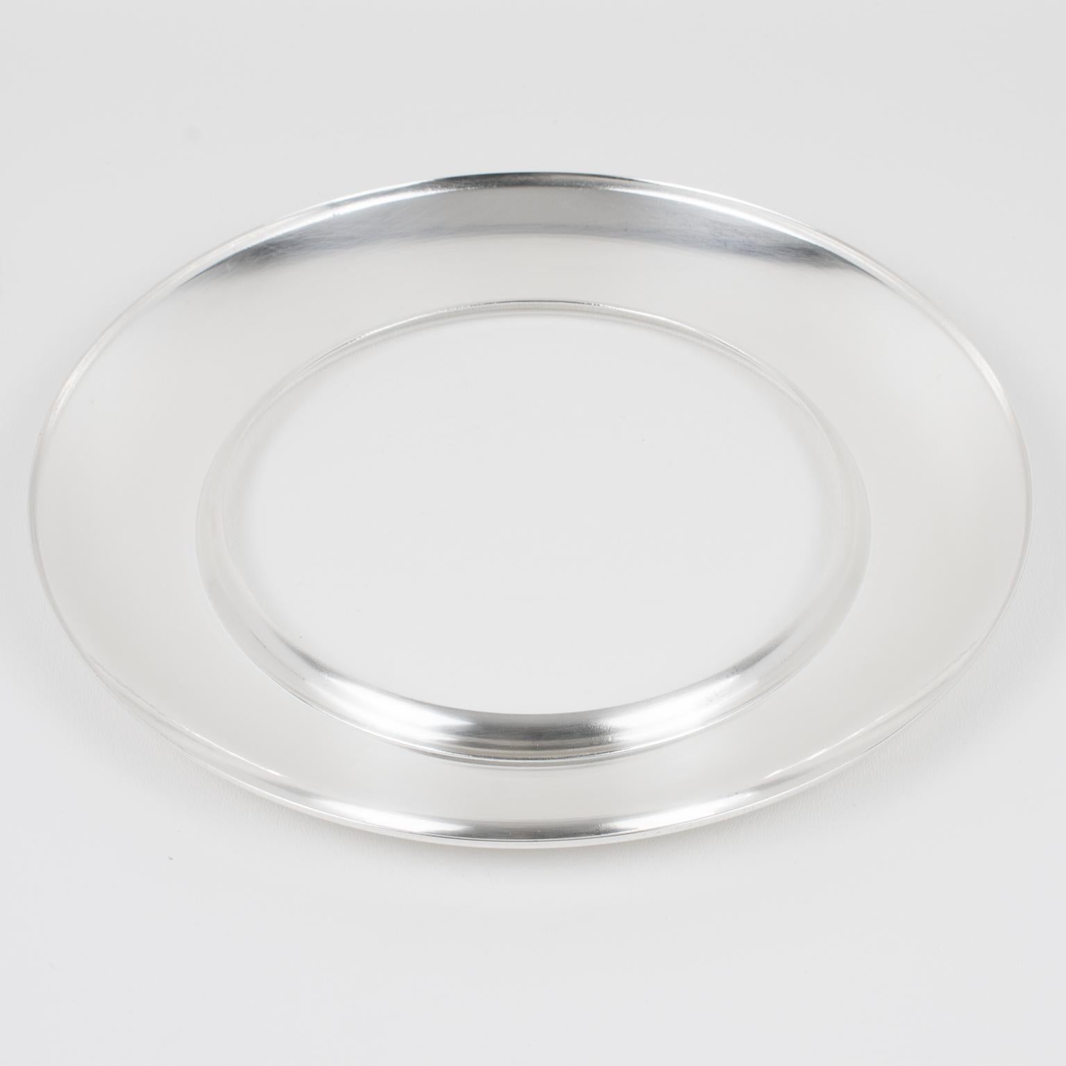 Lino Sabattini Italy Silver Plate and Crystal Caviar Bowl Dish Server 4
