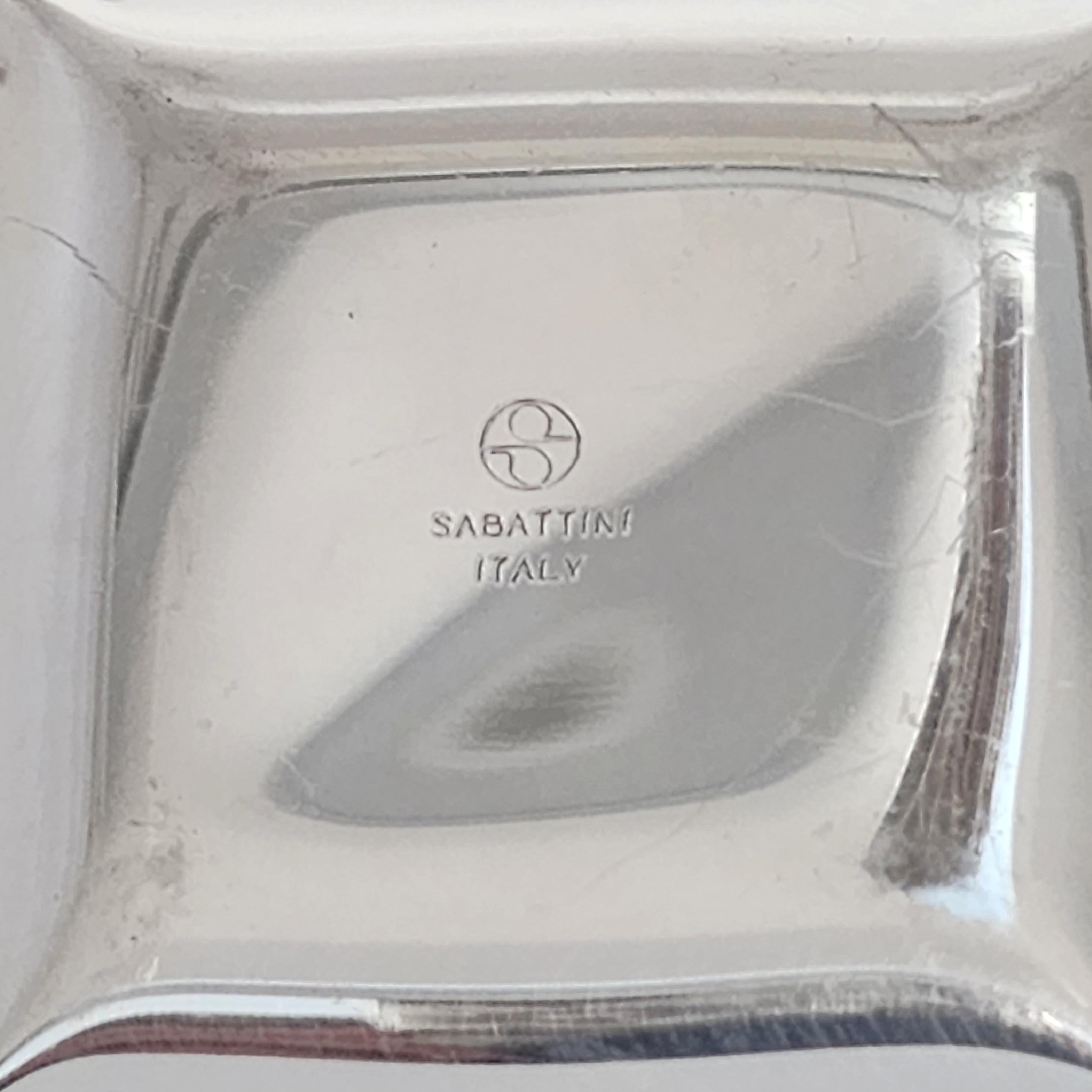 Lino Sabattini Italia Ciotola quadrata da centrotavola placcata argento In condizioni buone in vendita a Washington Depot, CT