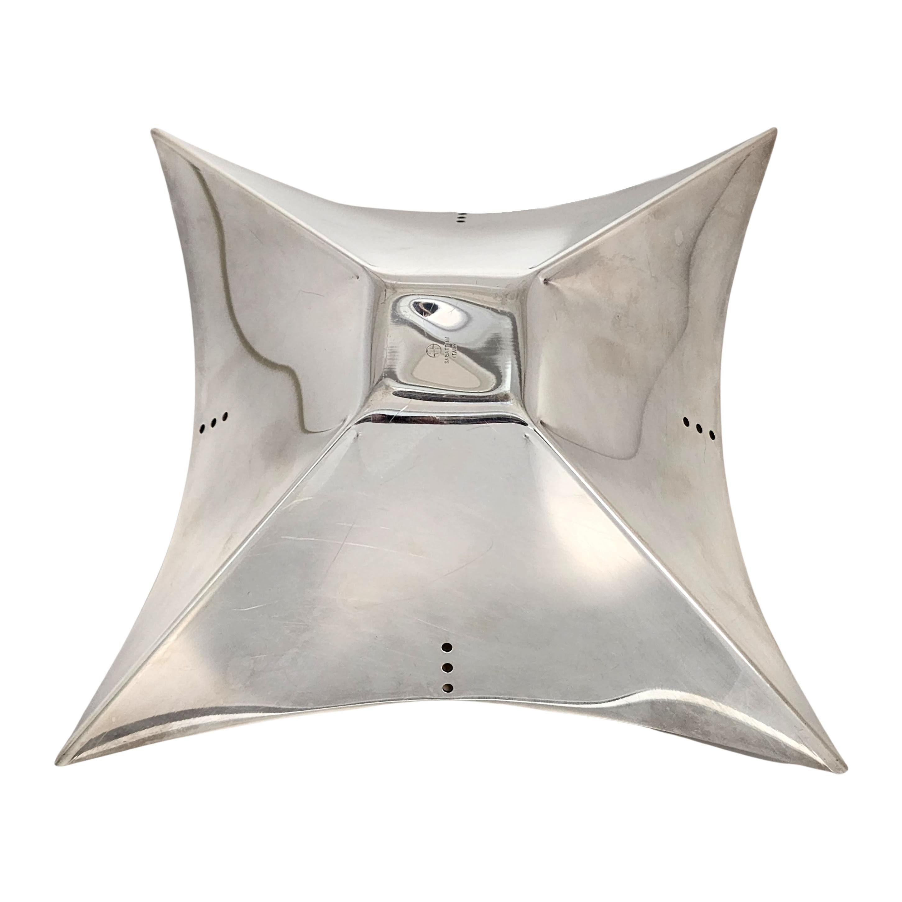 Lino Sabattini Italy Silver Plated Square Centerpiece Bowl In Good Condition For Sale In Washington Depot, CT
