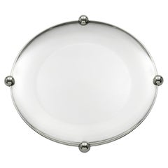 Lino Sabattini "La Giostra" Silver-Plated Centerpiece with Beads, Italy 1987