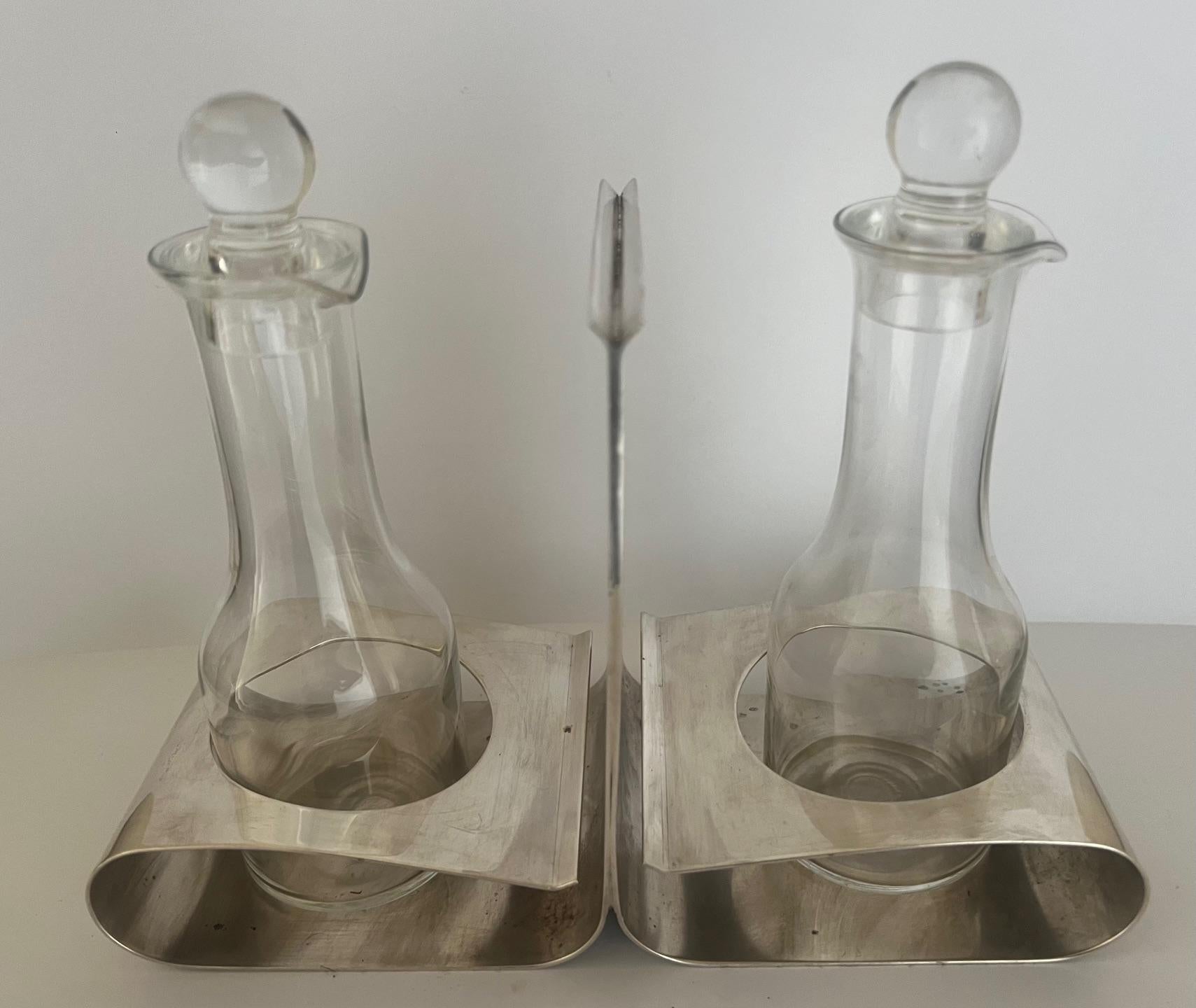Fine XX secolo Set di olio e aceto moderno di Lino Sabattini, anni '70 ca. in vendita
