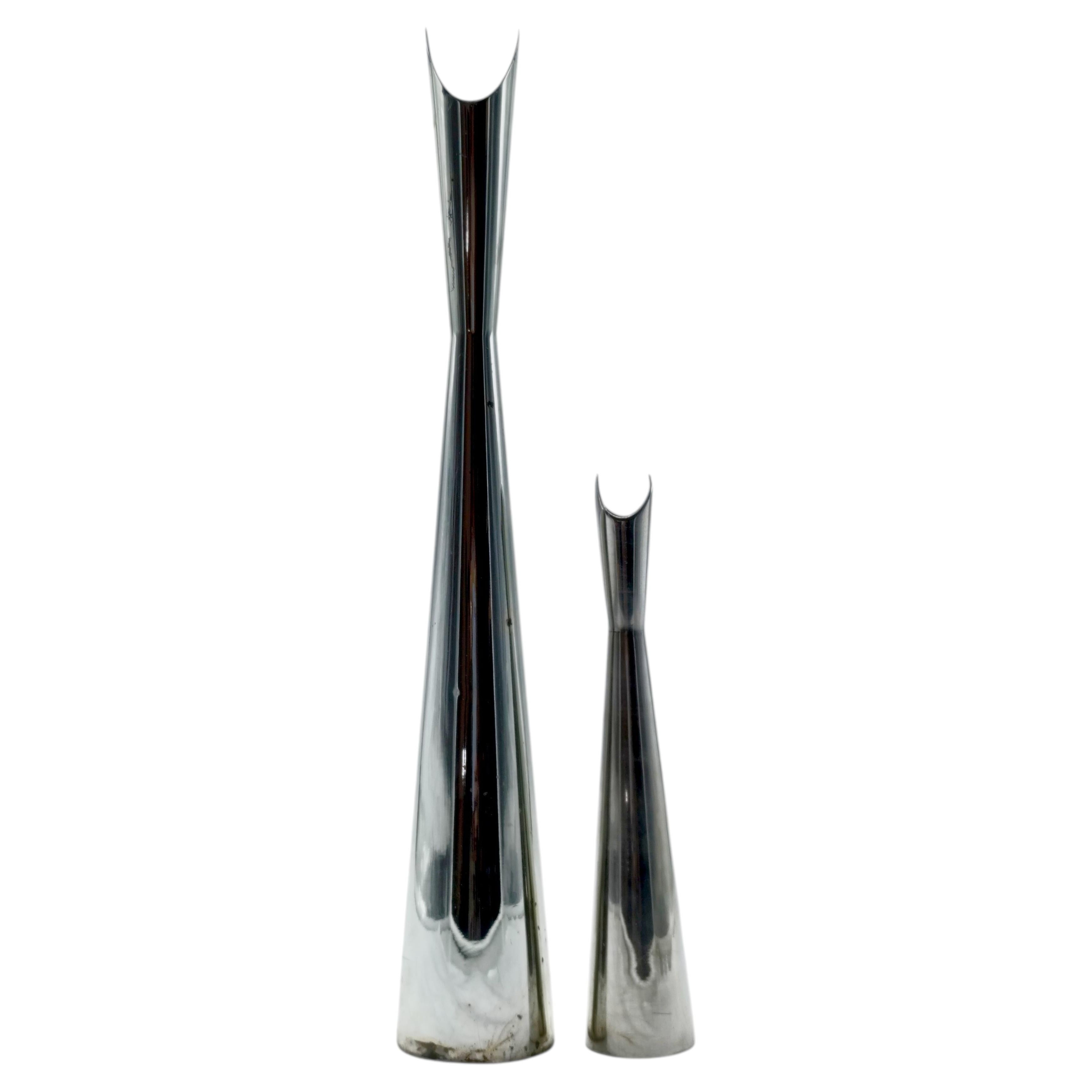 Lino Sabattini pour Christofle : vases en métal argenté « Cardinale », Italie, 1950 en vente