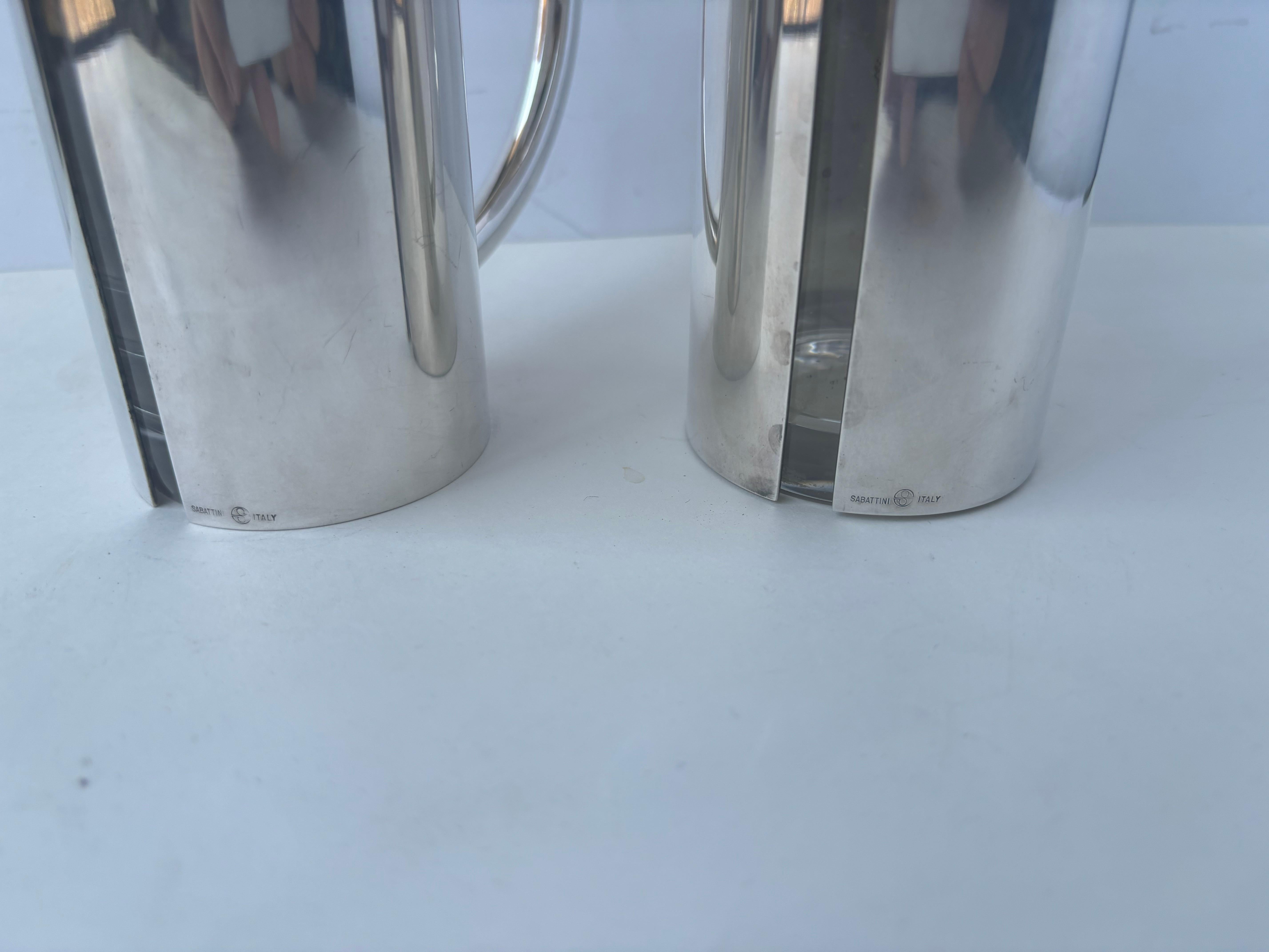 Postmoderne Lino  Sabattini  rare  burette , récipient pour huile/vinaigre  set , attb à Christofle en vente
