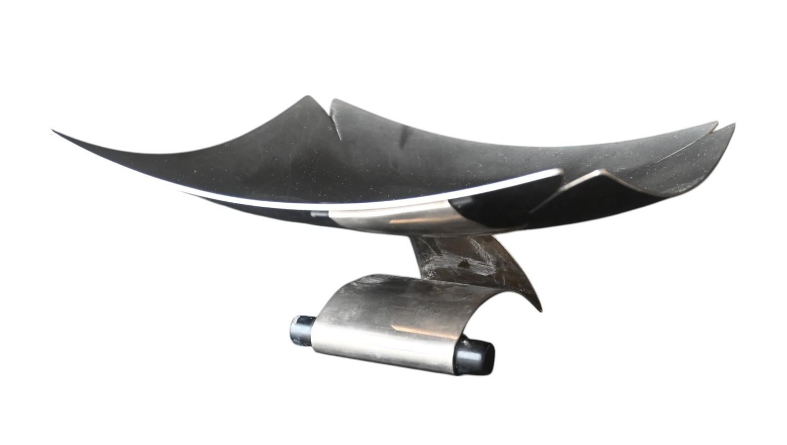 Lino Sabattini Sculptural Modernist Silverplate Centerpiece Bowl, Italy, 1970s In Good Condition For Sale In Bilzen, BE