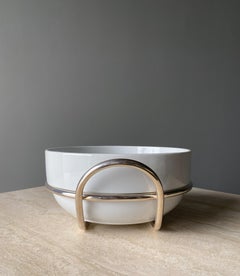 Lino Sabattini Serving Bowl & Tongs, circa 1970