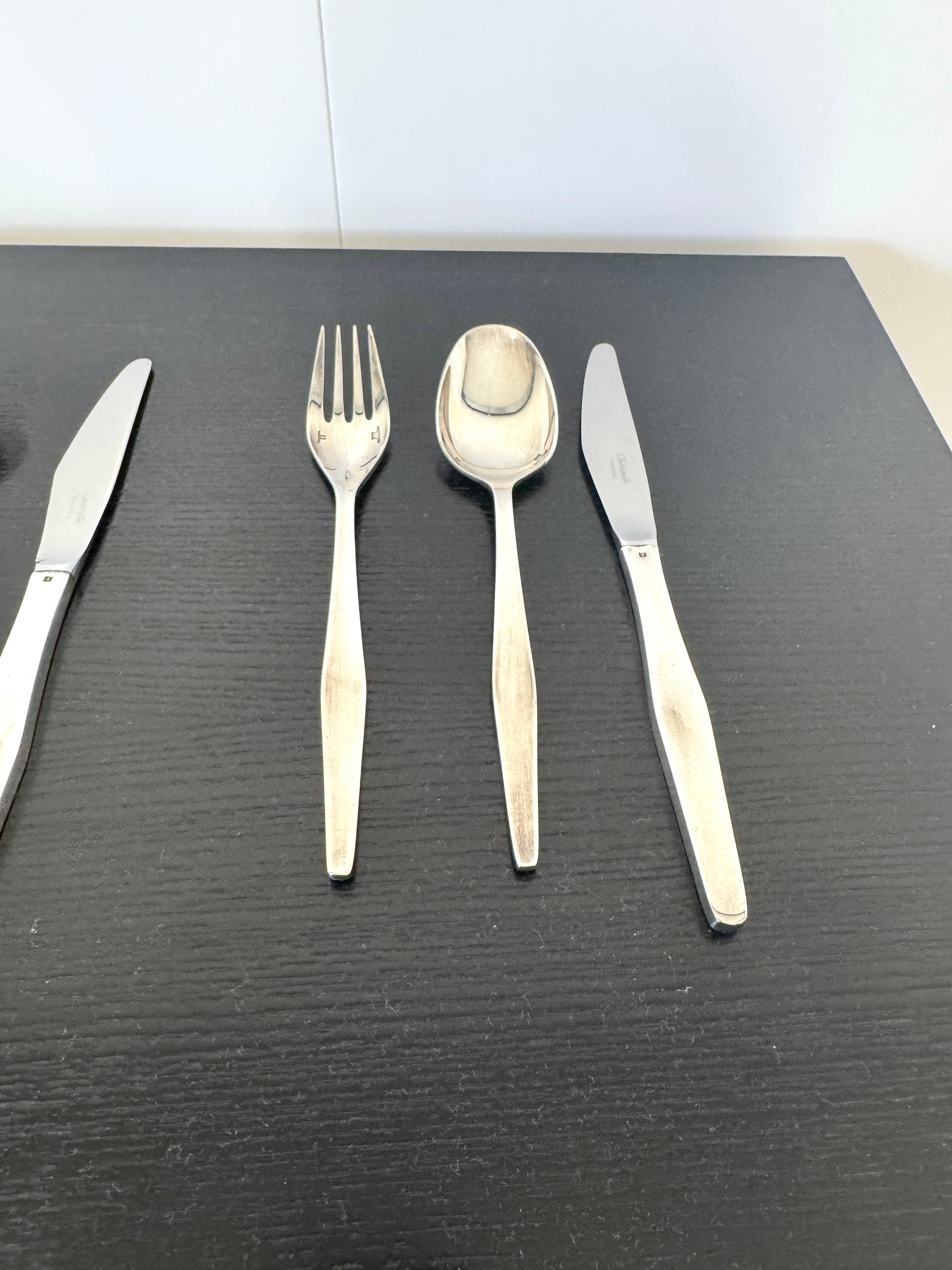 Lino Sabattini, Set of 6 flatware, Christofle, 1957 For Sale 1