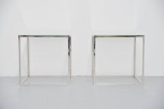 Lino Sabattini Side Tables Silver Plated, Italy, 1970