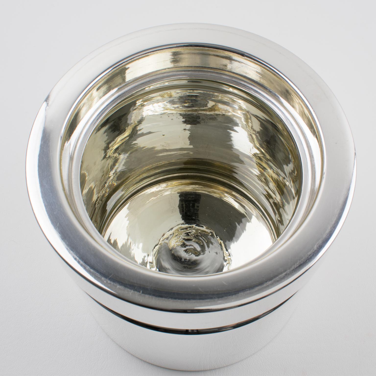 Lino Sabattini Silver Plate Ice Bucket In Good Condition In Atlanta, GA