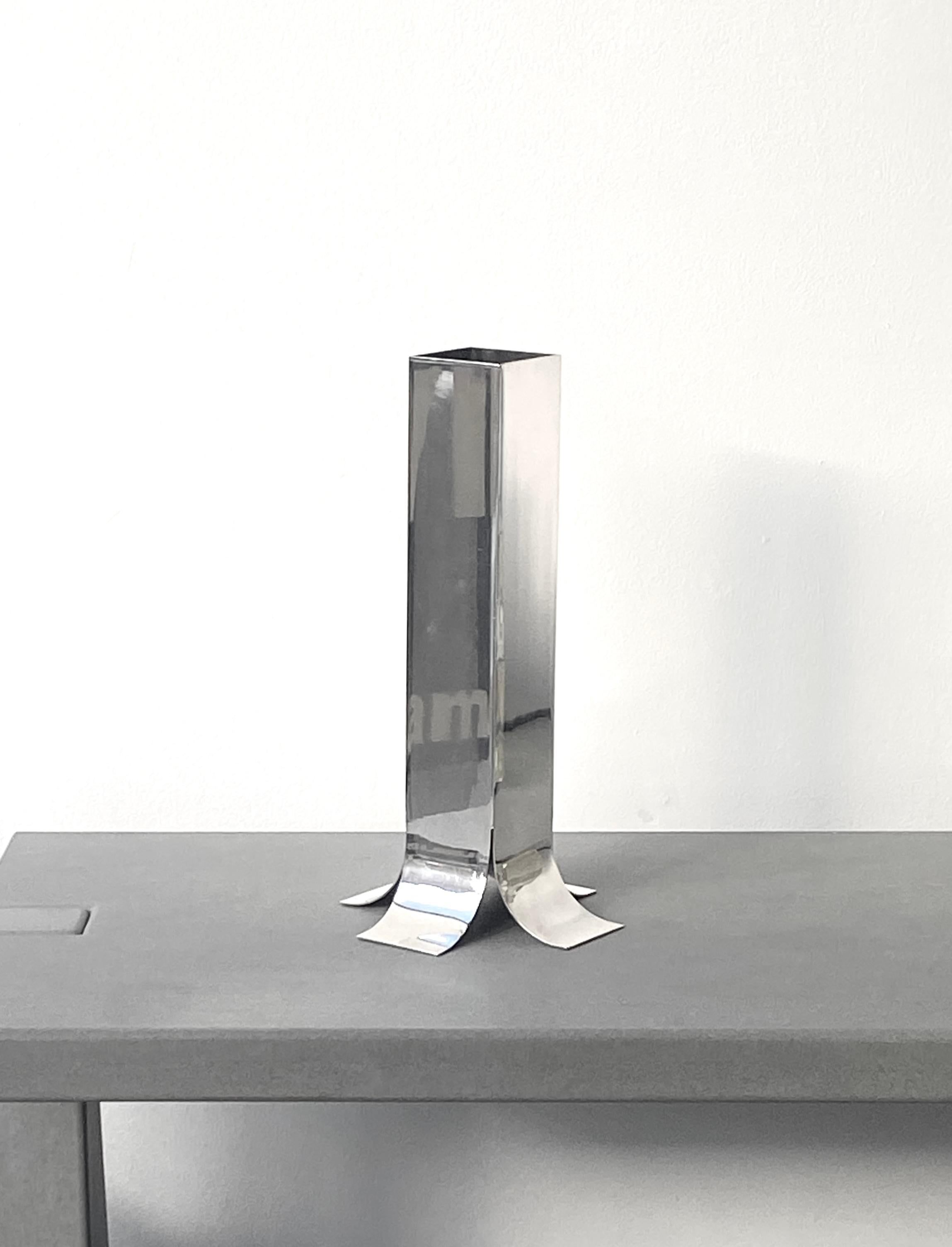 Lino Sabattini Silver Plate Italian Design Vase Sabattini Argenteria 1