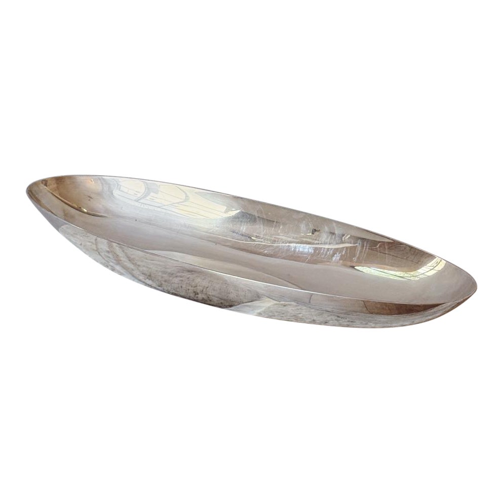 Bol en forme de bateau plaqué argent de Lino Sabattini, Italie, vers 1960
