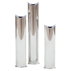 Lino Sabattini Silver Plated Giselle Vases Candlesticks Set of 3