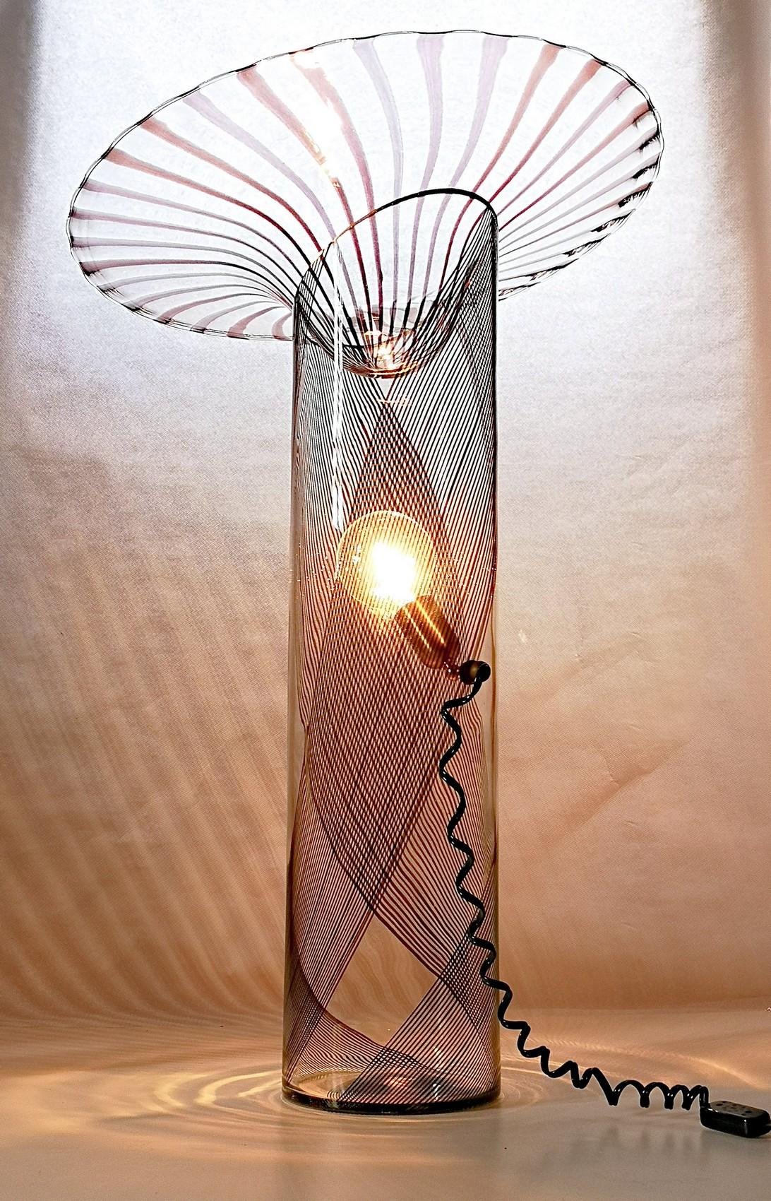 Lino Tagliapietra, 1972, Amethyst Filigree Ghibli Floor Lamp, the Artist Sunrise 9