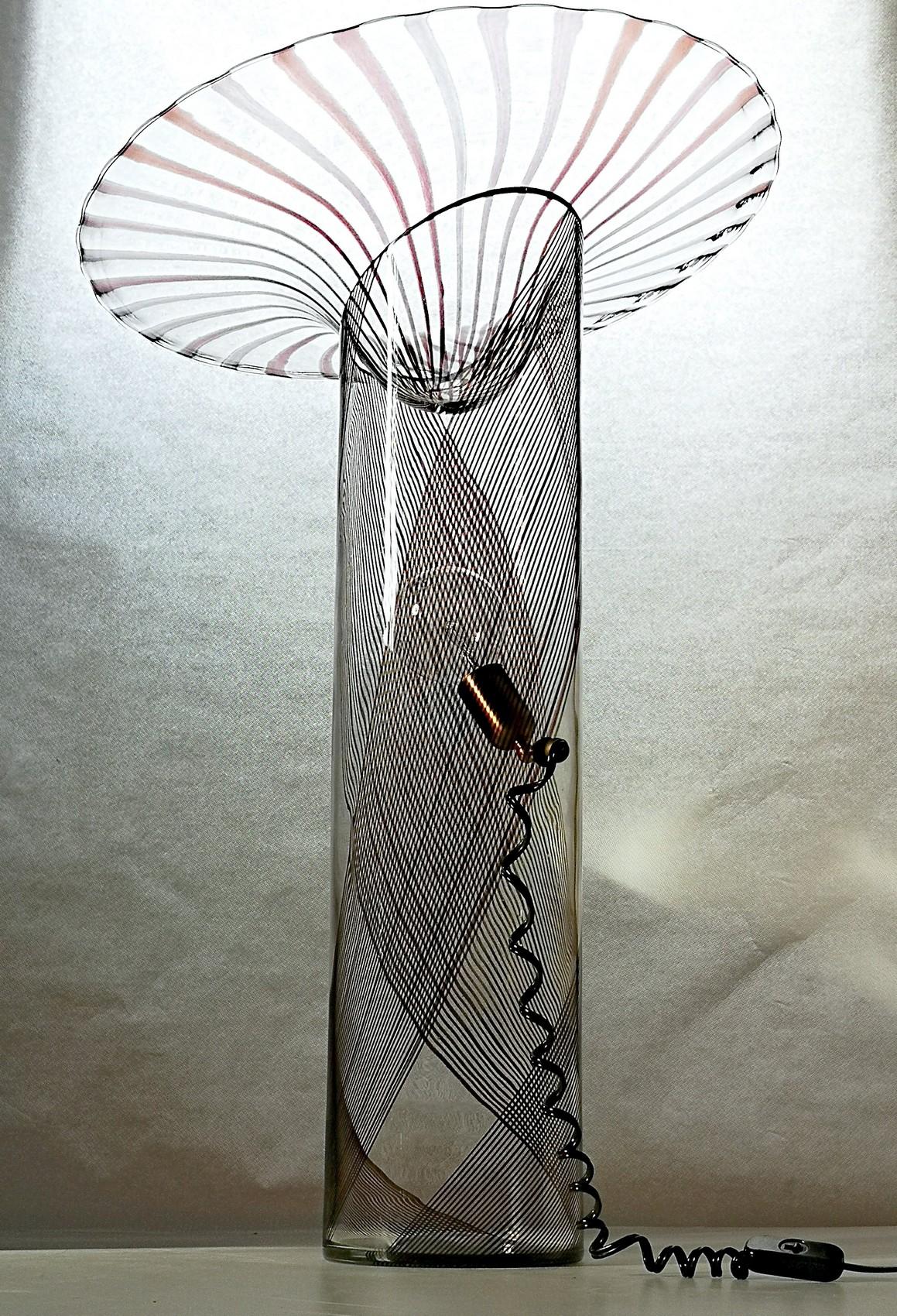 Lino Tagliapietra, 1972, Amethyst Filigree Ghibli Floor Lamp, the Artist Sunrise 10