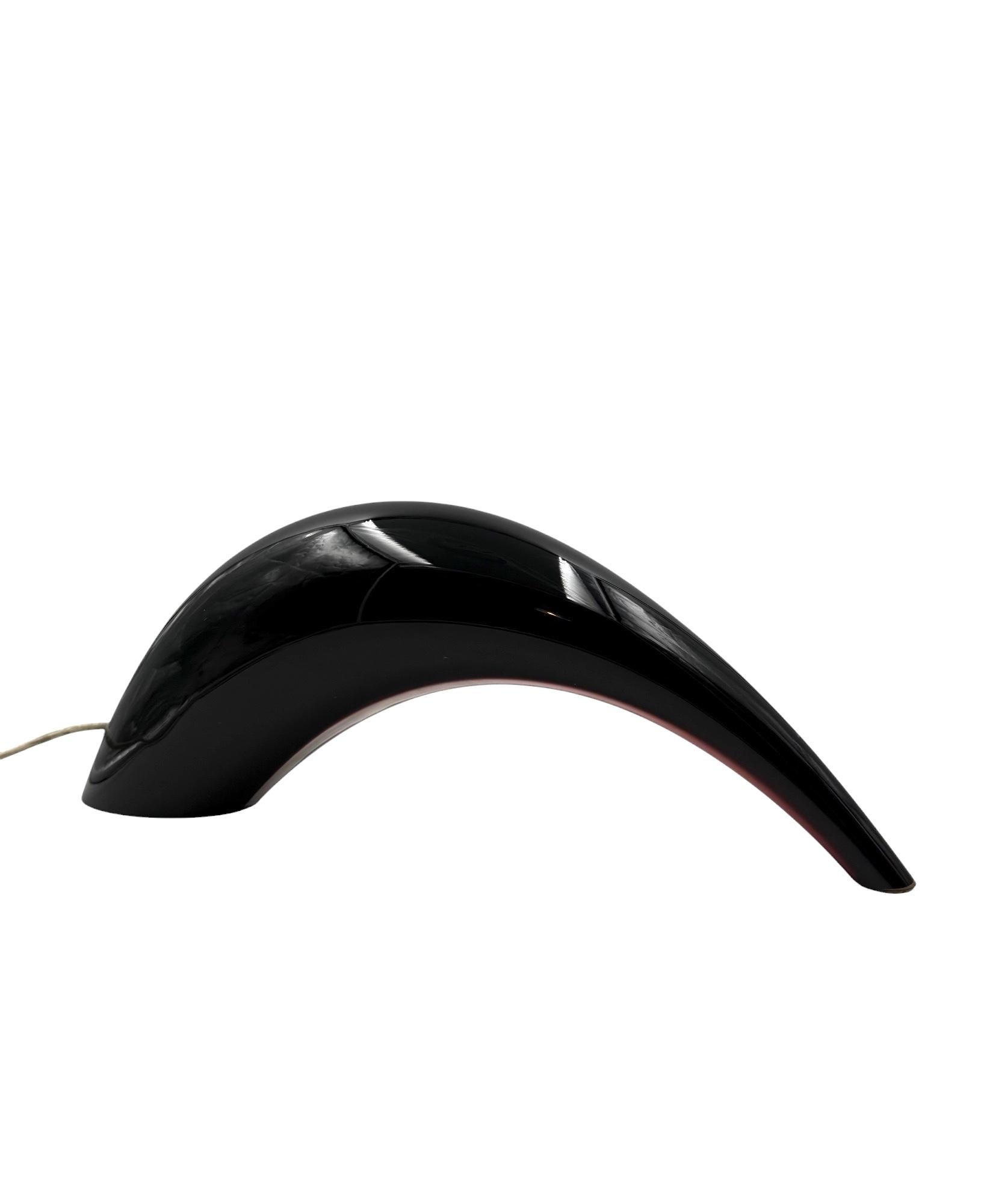 Lino Tagliapietra, Black glass sculptural lamp, La Murrina Italy 1971 4