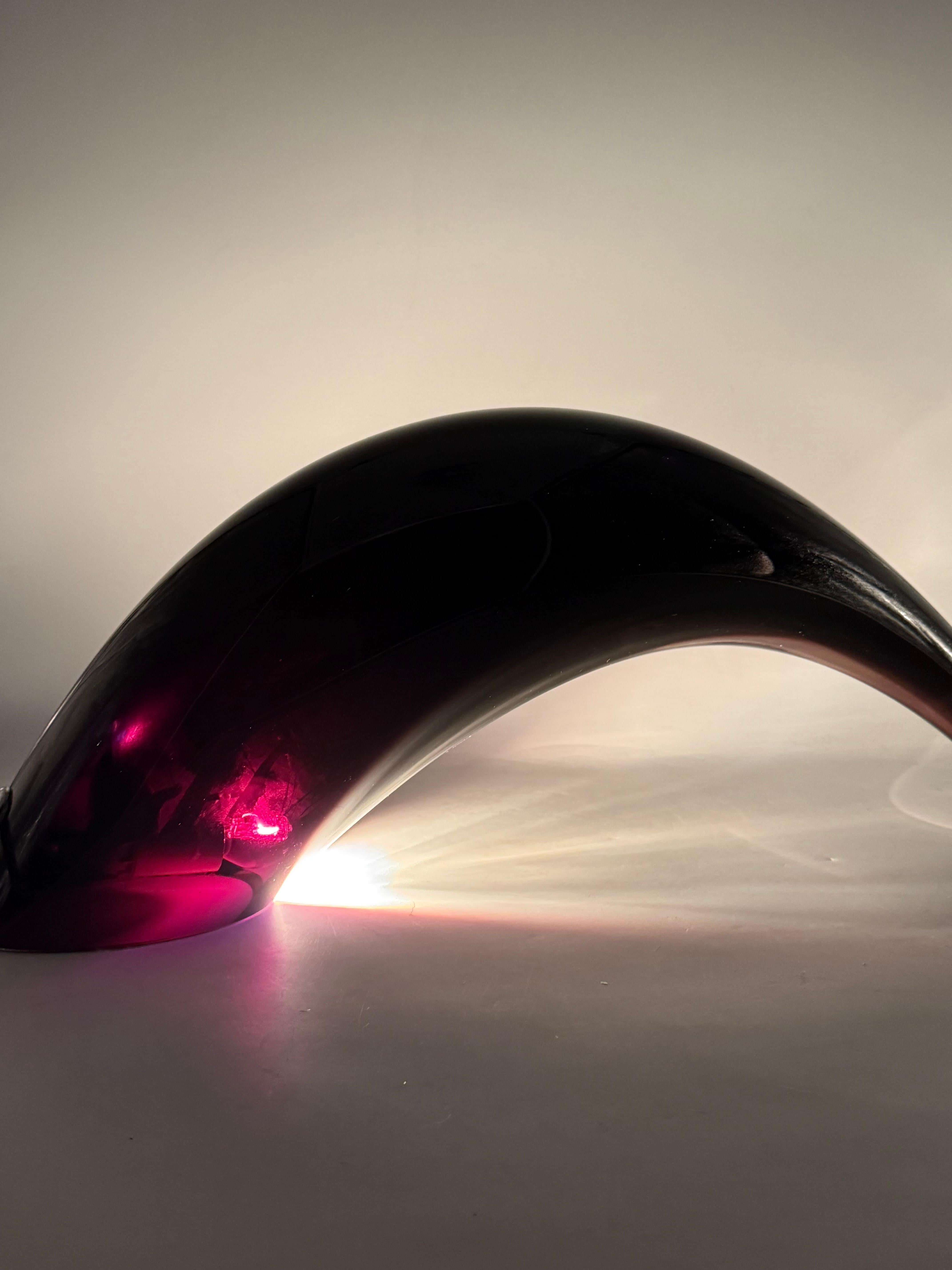 Lino Tagliapietra, Black glass sculptural lamp, La Murrina Italy 1971 13