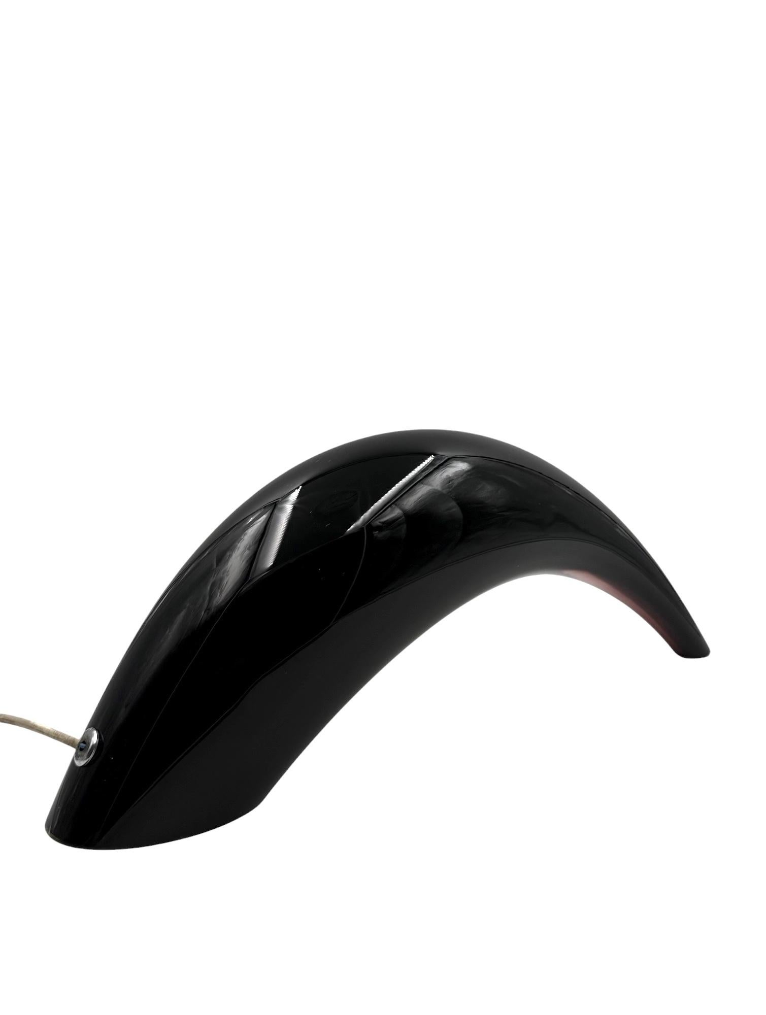Lino Tagliapietra, Black glass sculptural lamp, La Murrina Italy 1971 2