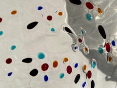 Lino Tagliapietra for Effetre Edition abstract large  Murano  glass charger .