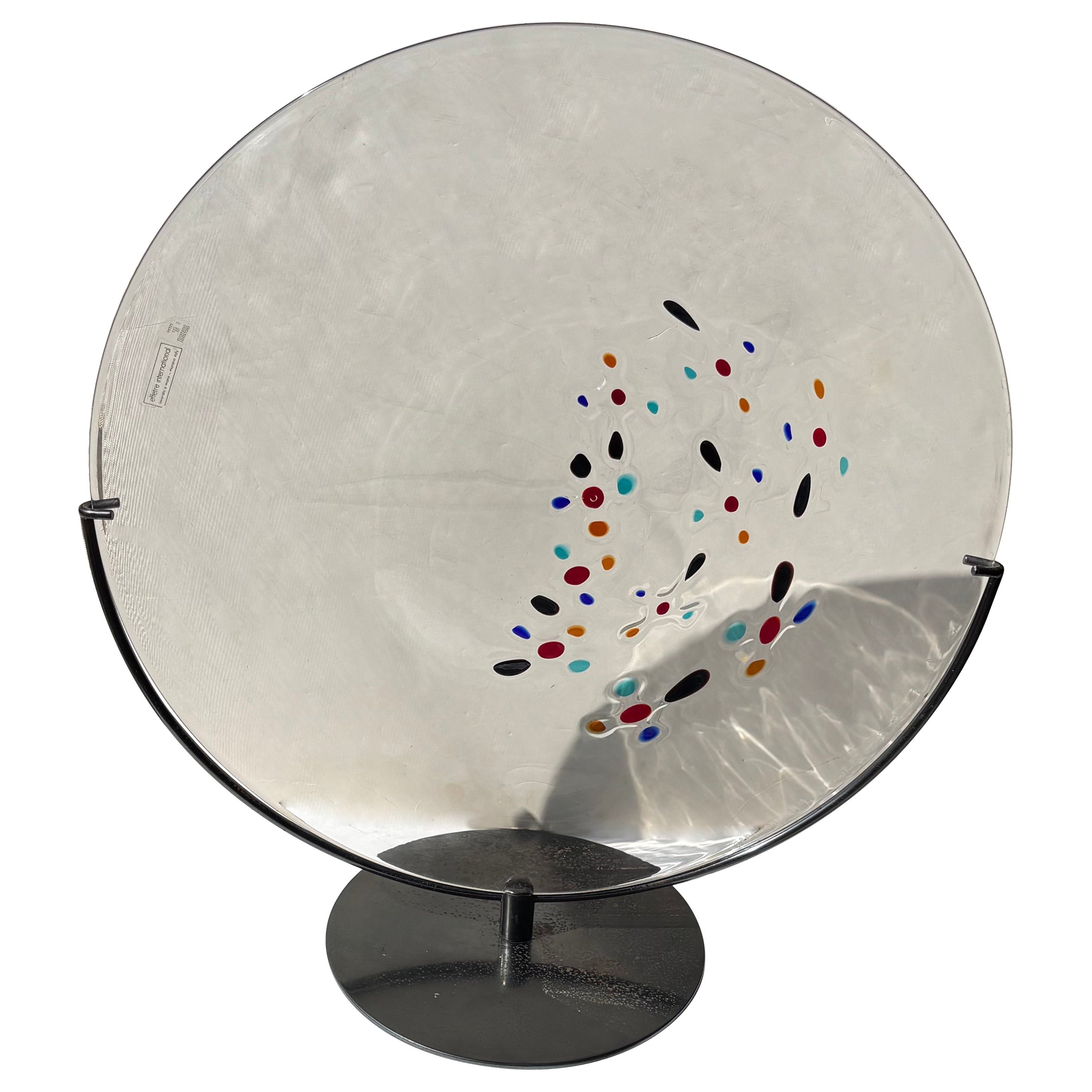 Lino Tagliapietra for Effetre Edition abstract large  Murano  glass charger .