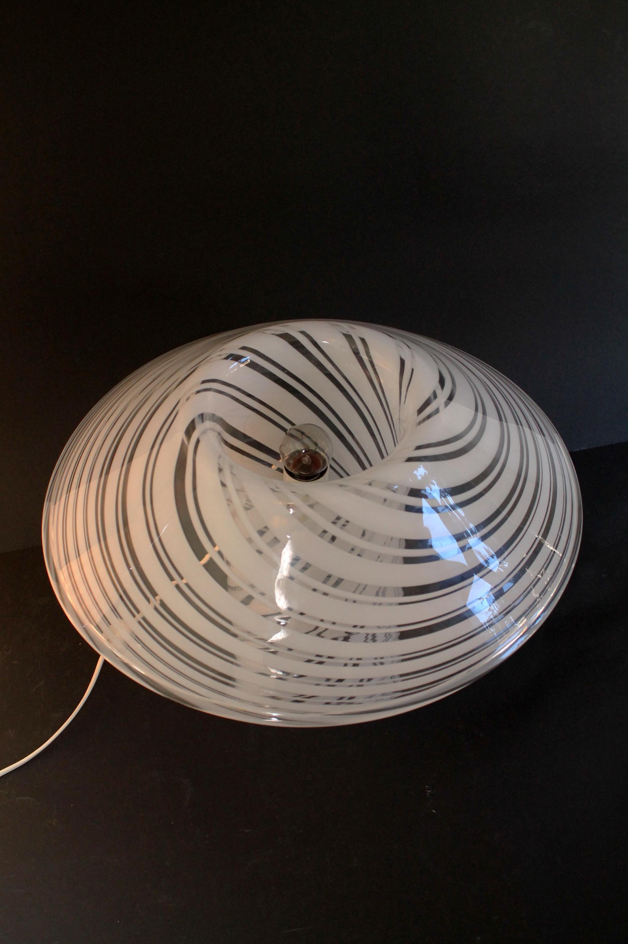 Italian Lino Tagliapietra for Effetre Murano Glass. Table/Desk Lamp (36hx43x16cm) Mint!!