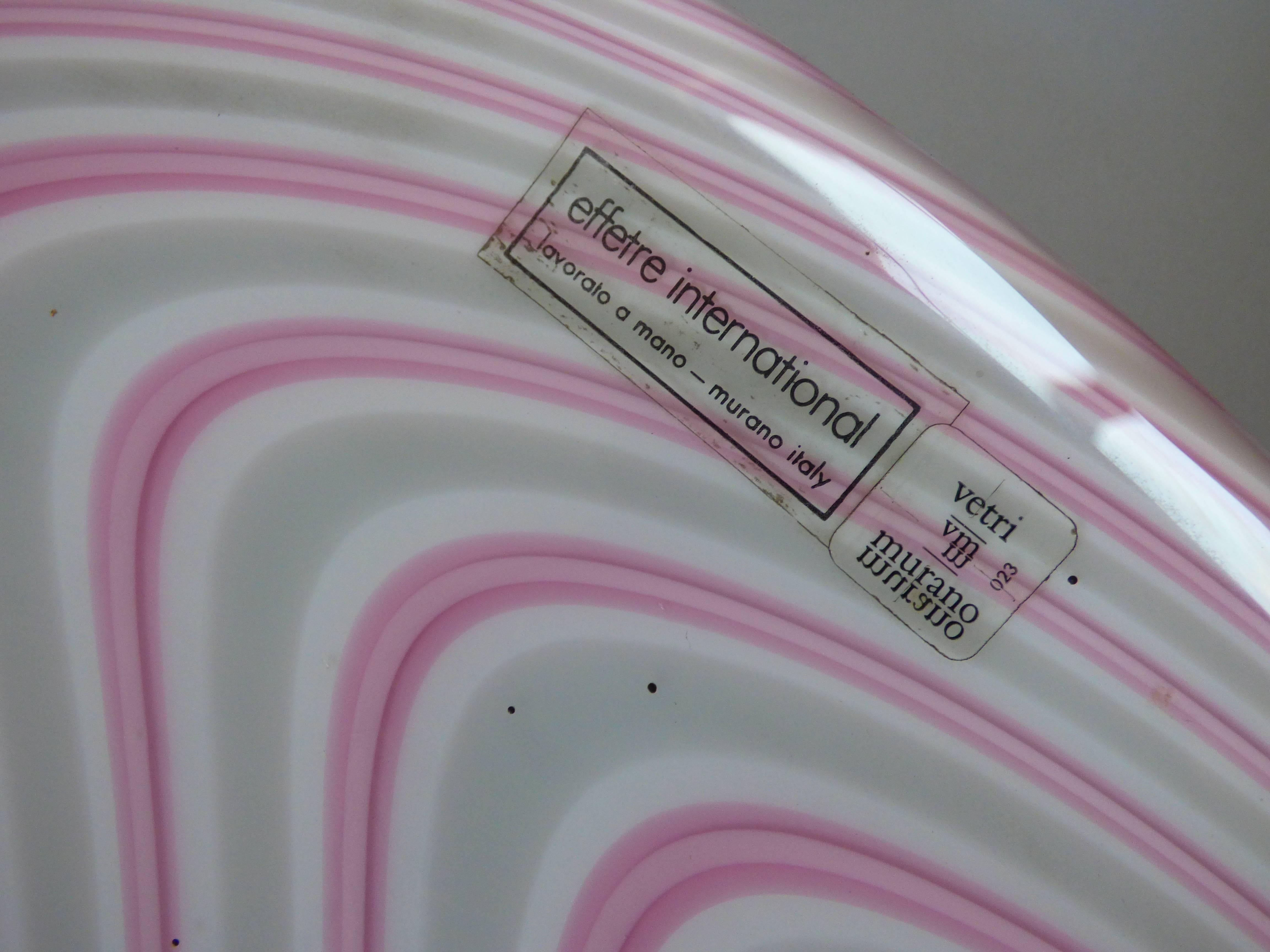 Plato de cristal de Murano Modelo Samarcanda de Lino Tagliapietra para F3 International en Excelente estado para la venta en Milan, Italy