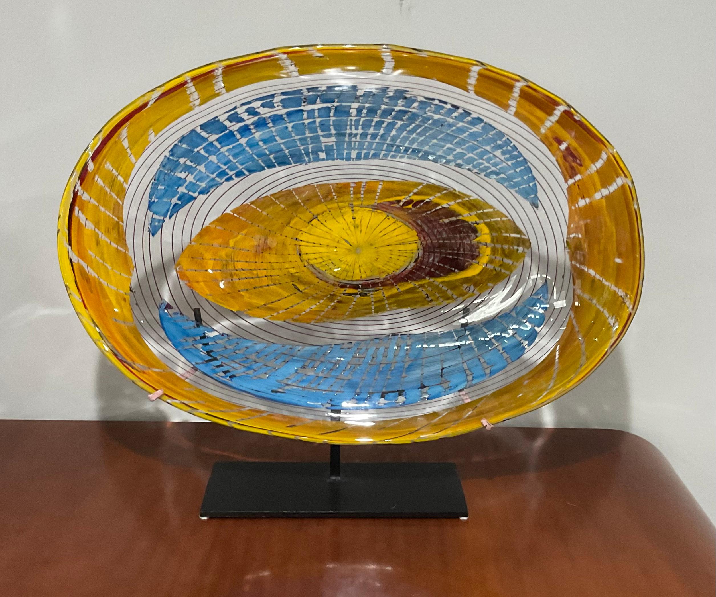 Lino Tagliapietra Large Murano Studio Art Glass Scultpure Signed by the Artist In Good Condition In Ann Arbor, MI