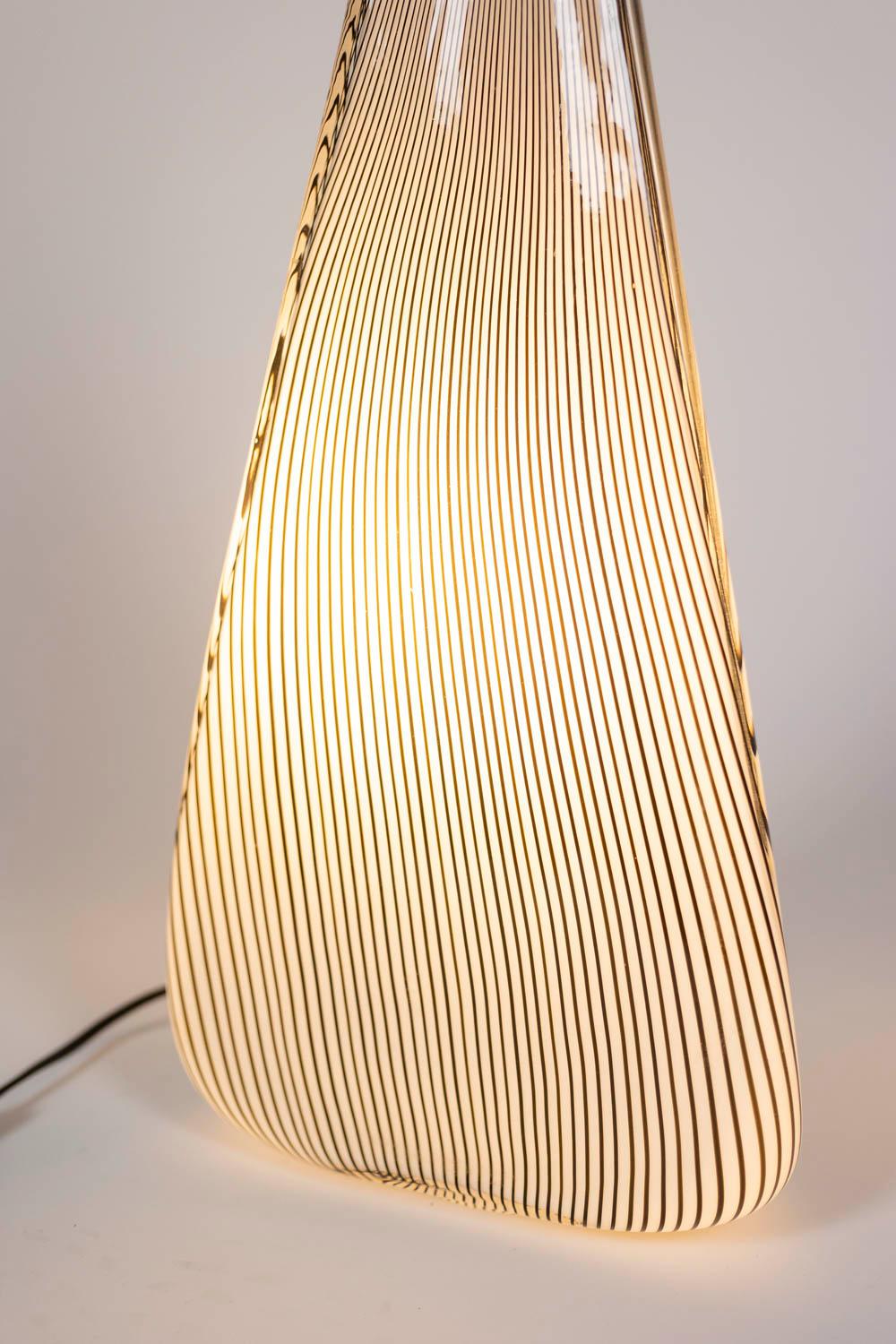 Italian Lino Tagliapietra, Murano Glass Lamp, 1970s For Sale