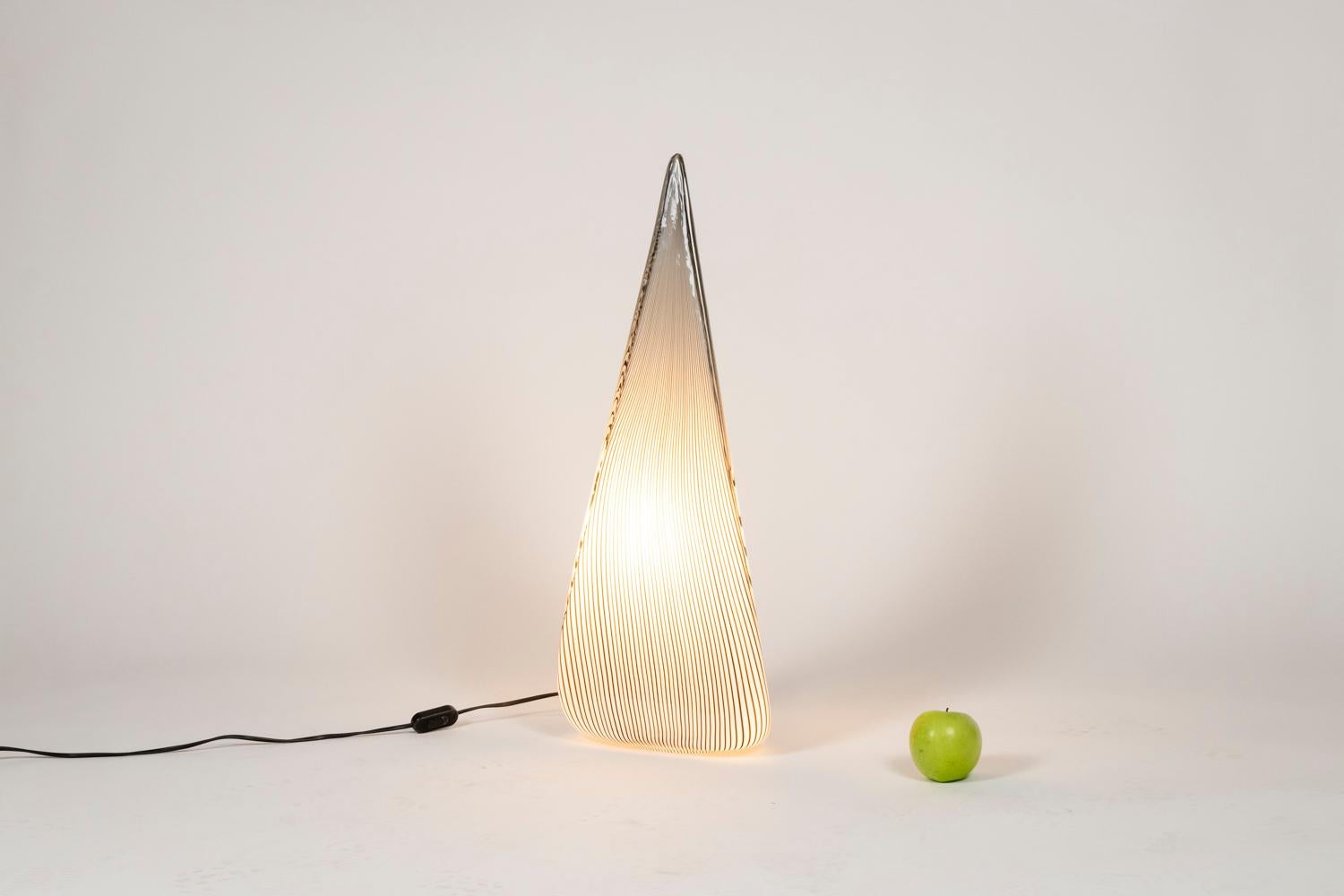 Lino Tagliapietra, Murano Glass Lamp, 1970s In Excellent Condition For Sale In Saint-Ouen, FR