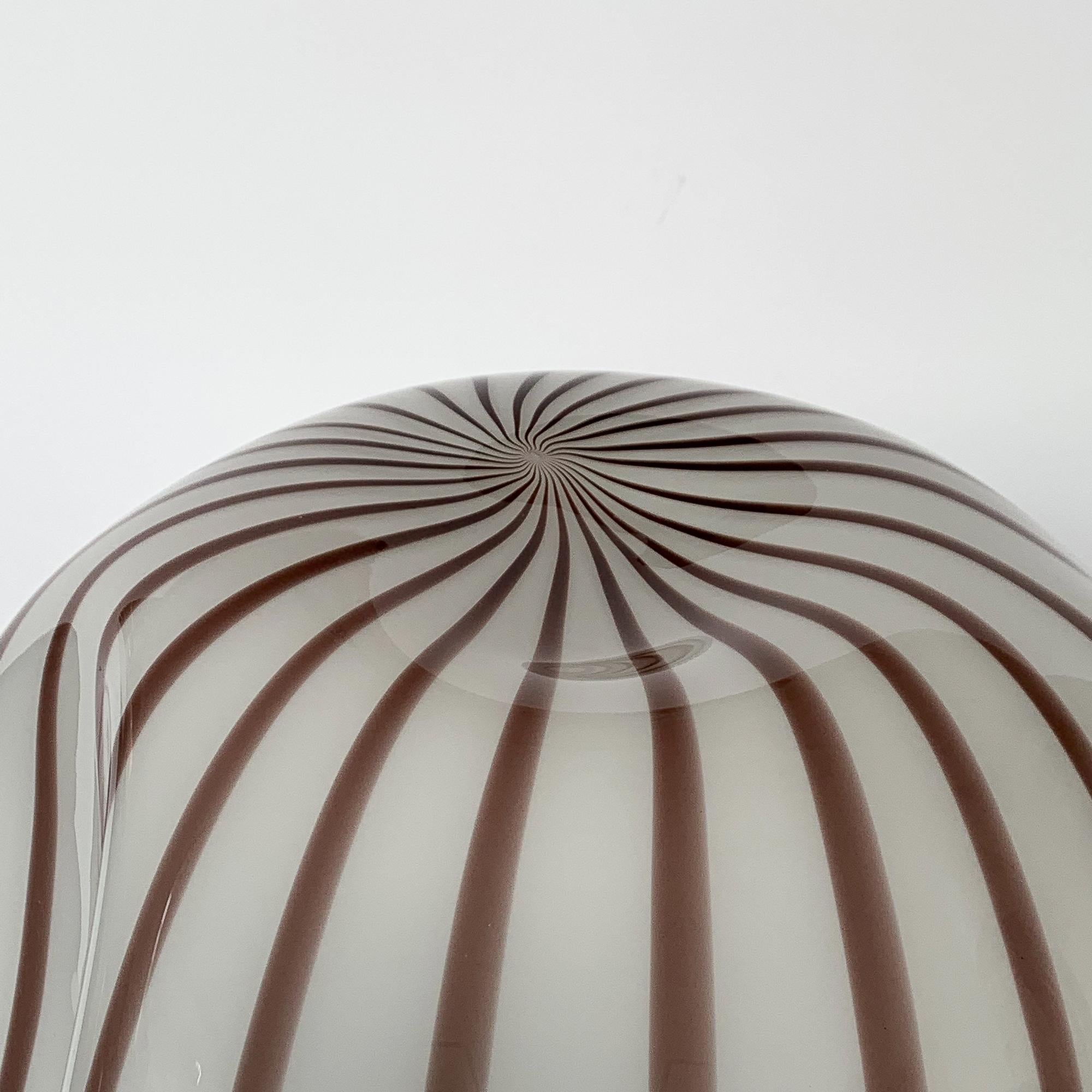 Lino Tagliapietra Murano Glass Striped Balloon Table Lamp for Effetre 1