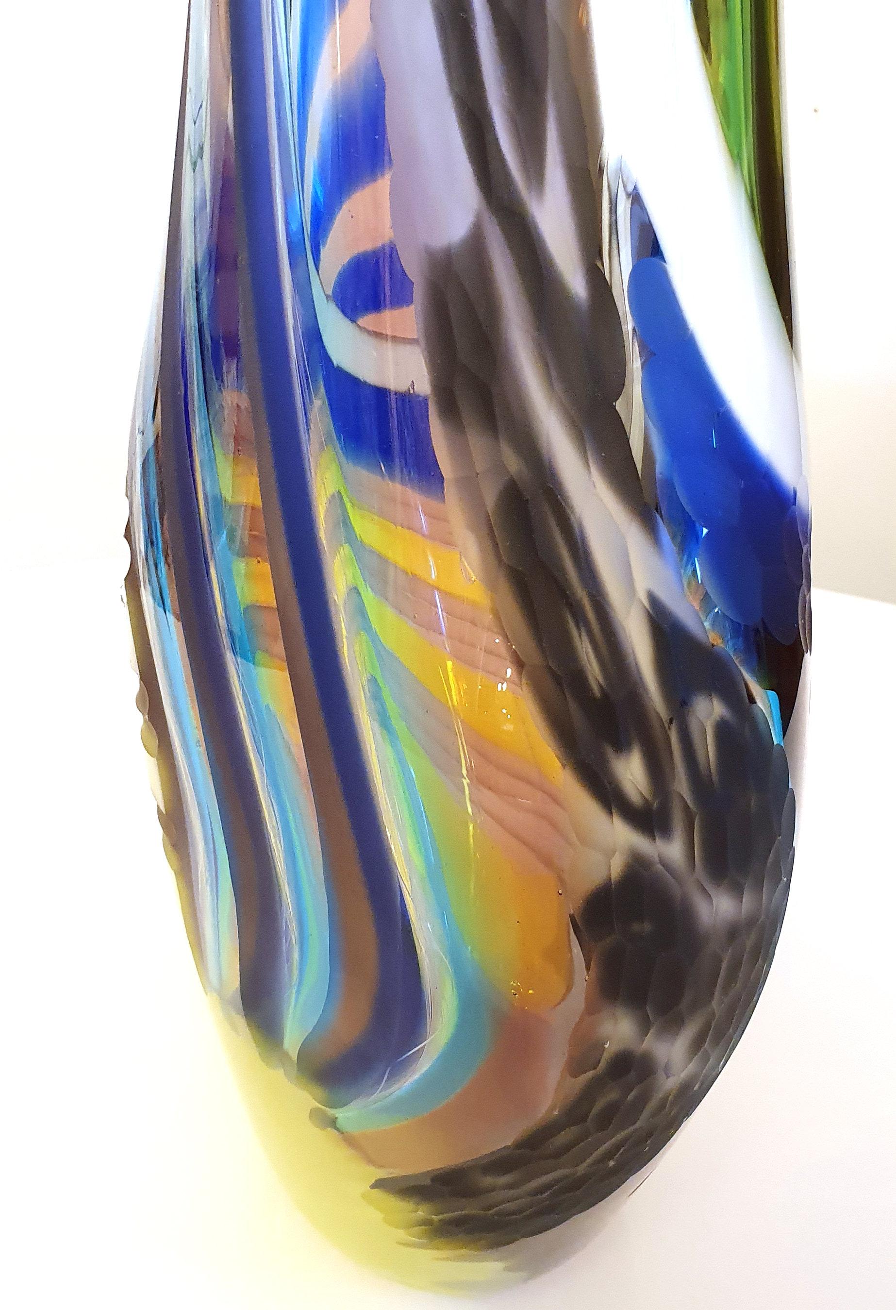Contemporary Lino Tagliapietra Murano Glass Vase Signed by the Artist For Sale