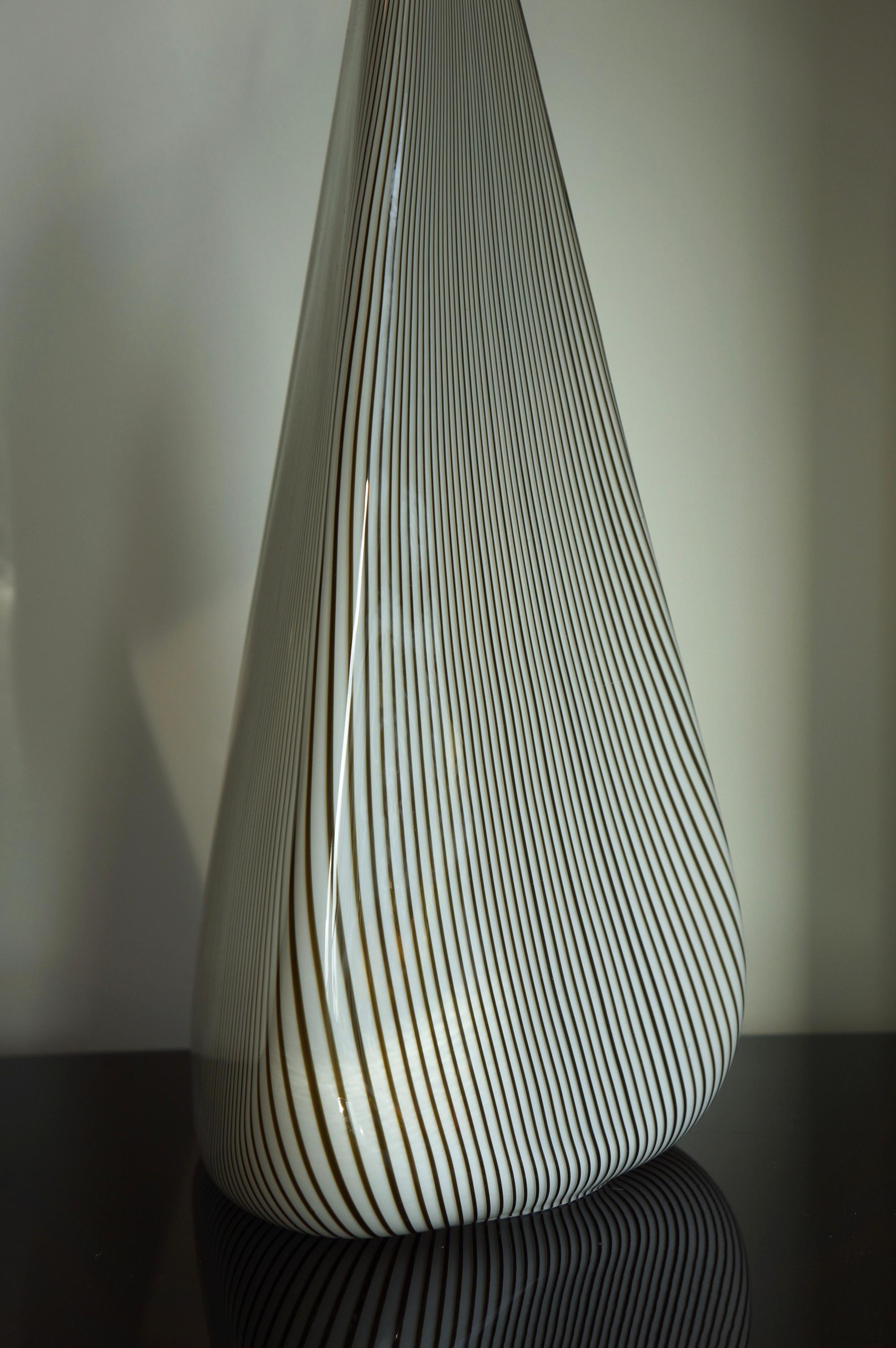 Art Glass Lino Tagliapietra Murano pyramid art glass table lamp