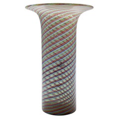 Lino Tagliapietra para Effetre International Jarrón de cristal de Murano, Italia 1980