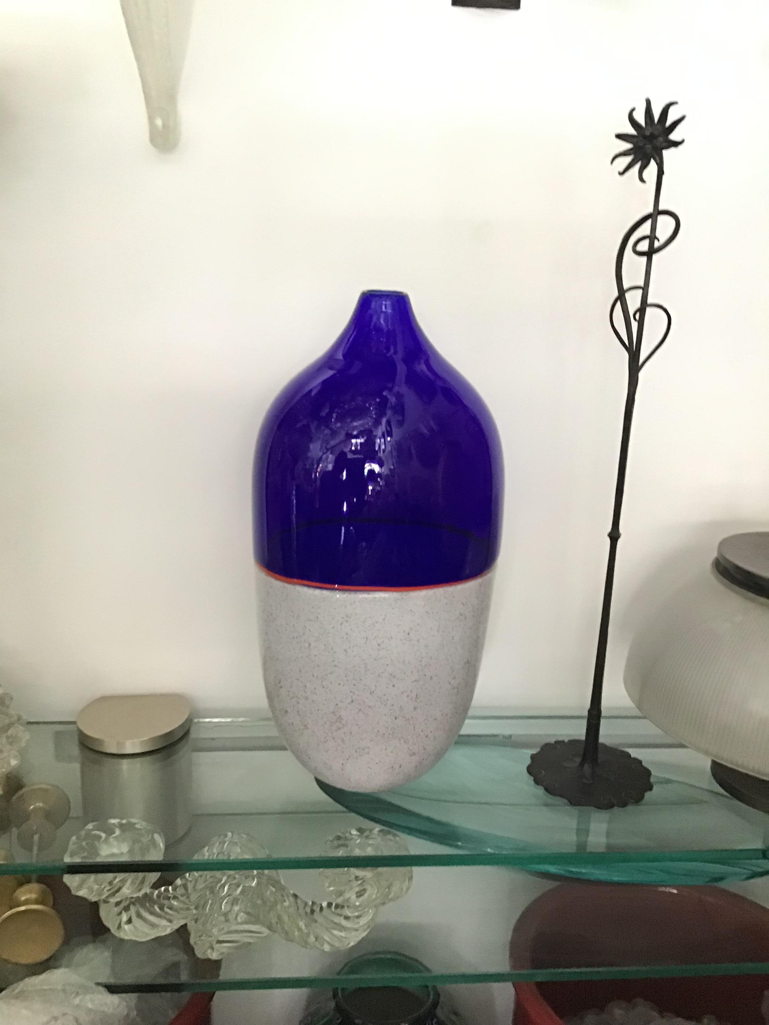 Lino Tagliapietra Vase Murano Glas, 1982, Italien (Muranoglas) im Angebot