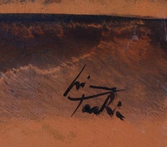 Reclining Nude, Framed Cubist Oil Painting by Lino Tardia