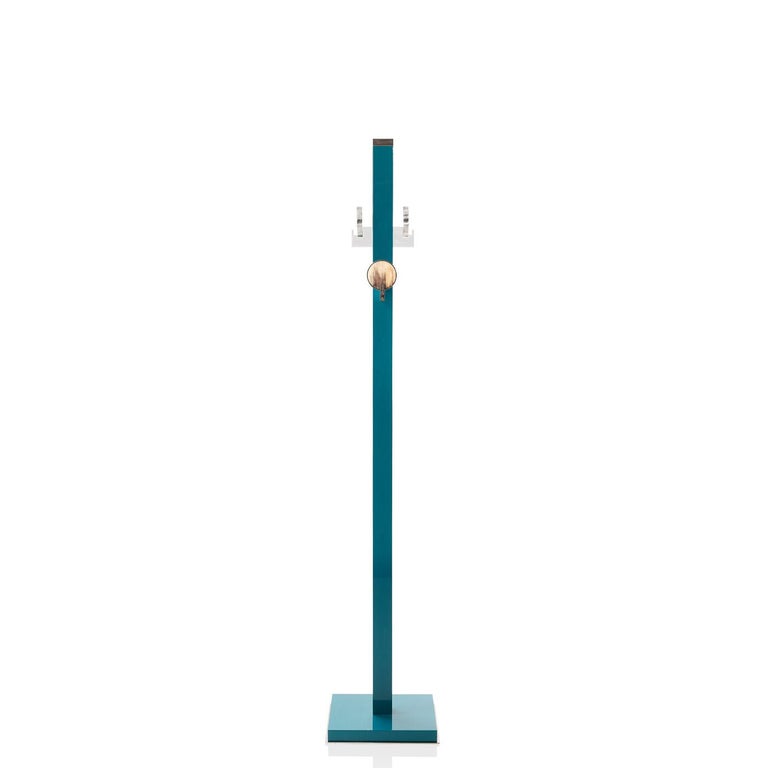 Linosa Coat Stand in Lacquered Wood with Corno Italiano Inlays, Mod. 2322 For Sale at 1stDibs