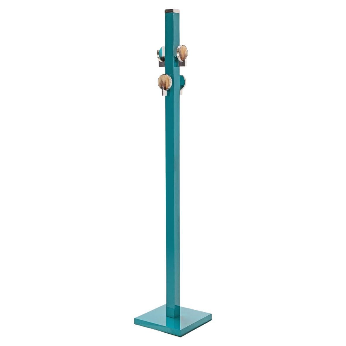 Linosa Coat Stand in Lacquered Wood with Corno Italiano Inlays, Mod. 2322 For Sale