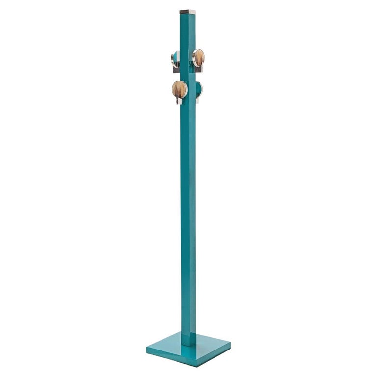 Linosa Coat Stand in Lacquered Wood with Corno Italiano Inlays, Mod. 2322 For Sale at 1stDibs