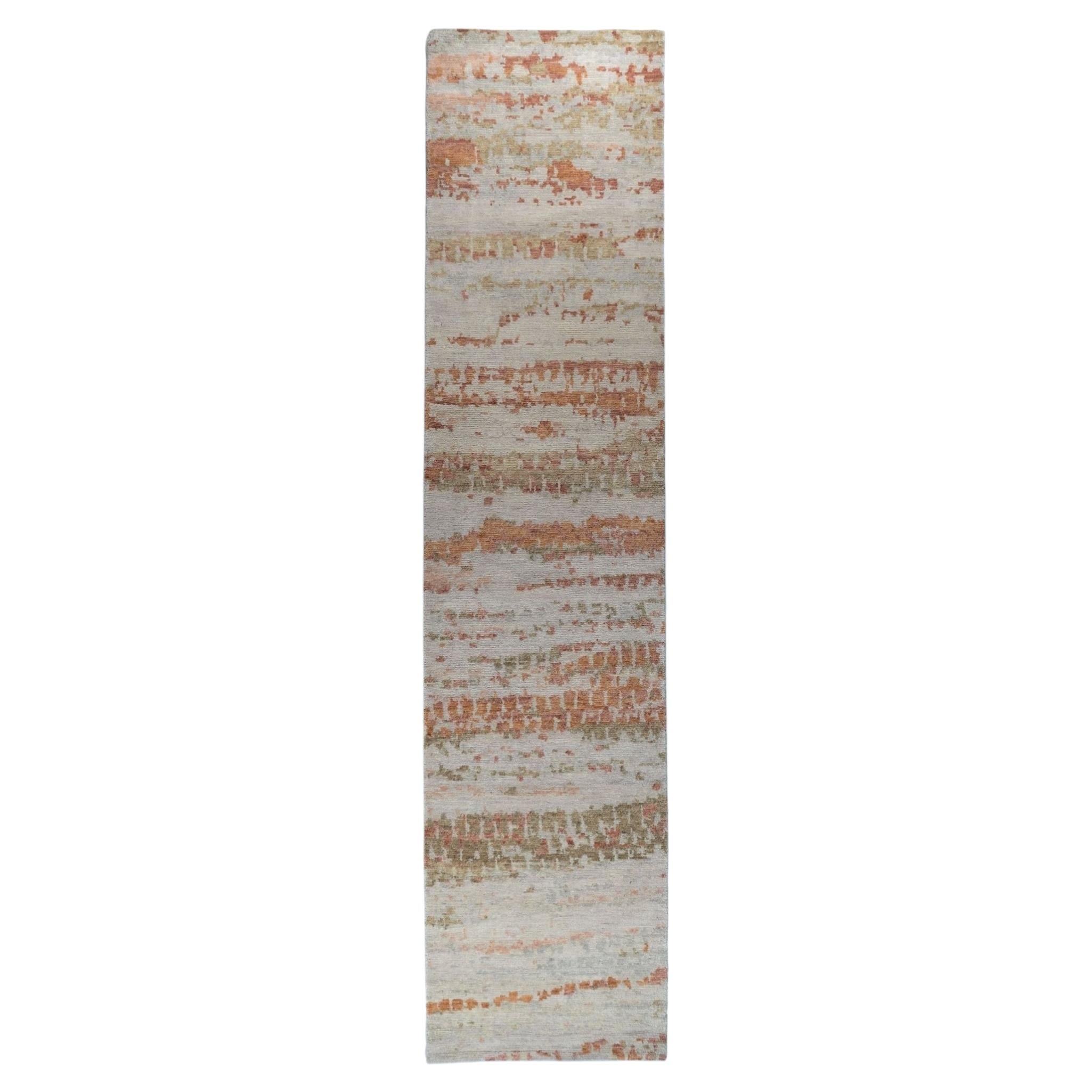 Linosa Hand-Knotted Runner Rug – 2'9" x 12' For Sale
