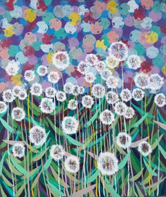 Linqi Shang Contemporary Original Oil Painting "Dandelion 2"