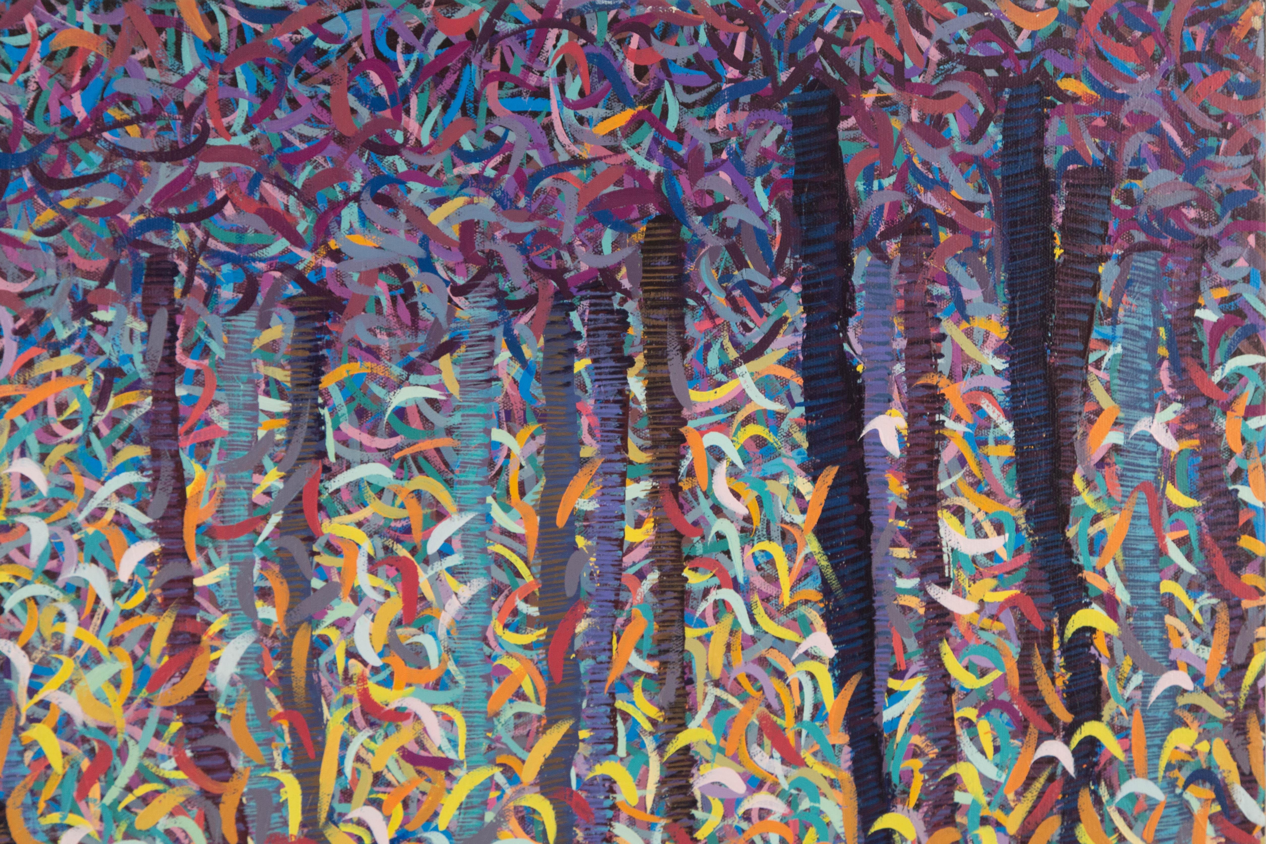 Linqi Shang Impressionist Original Acrylic On Canvas 