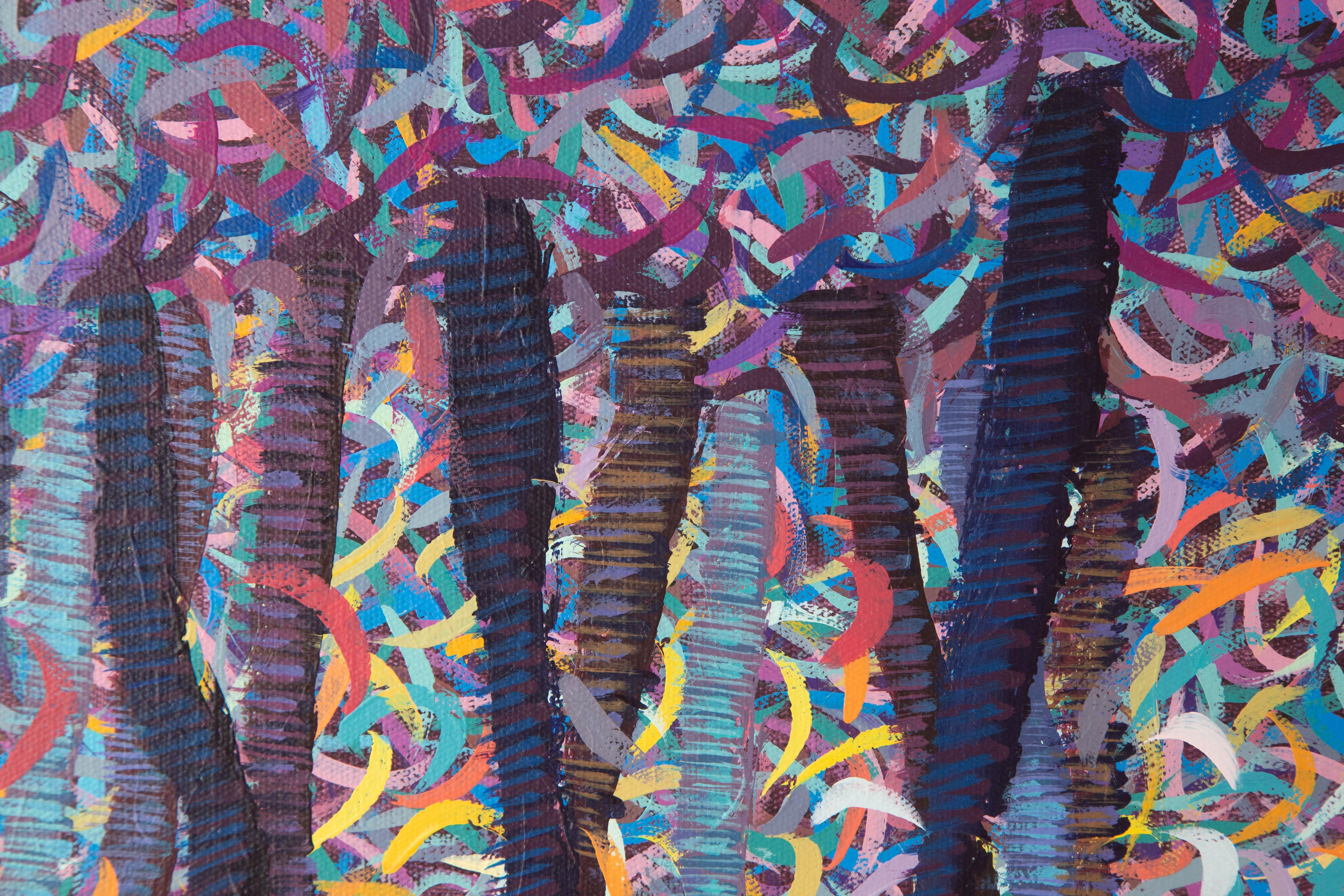 Linqi Shang Impressionist Original Acrylic On Canvas 