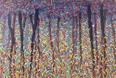 Linqi Shang Impressionista Acrilico originale su tela "Foresta VII"