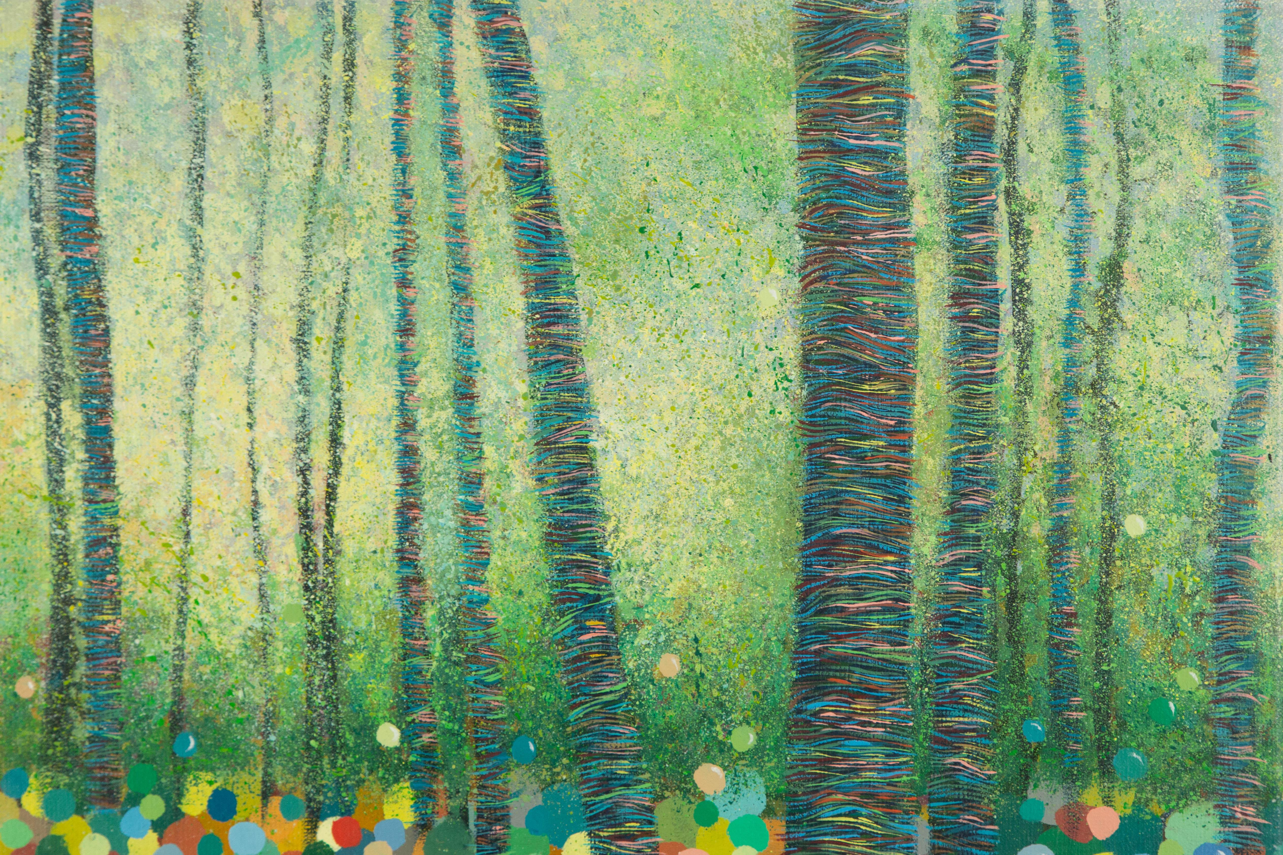 Linqi Shang Landschaft Original-Acryl auf Leinwand 