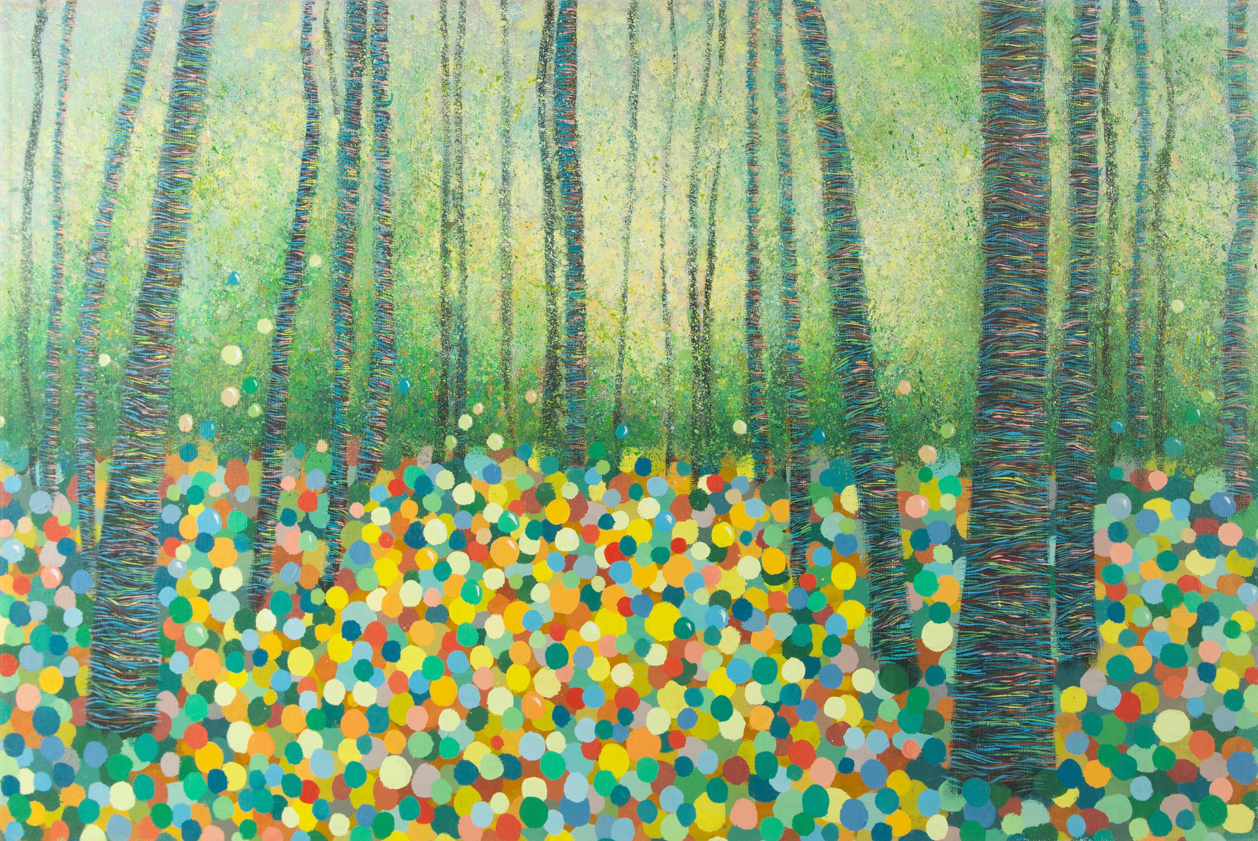 Linqi Shang Landscape Original Acrylic On Canvas "Forest"